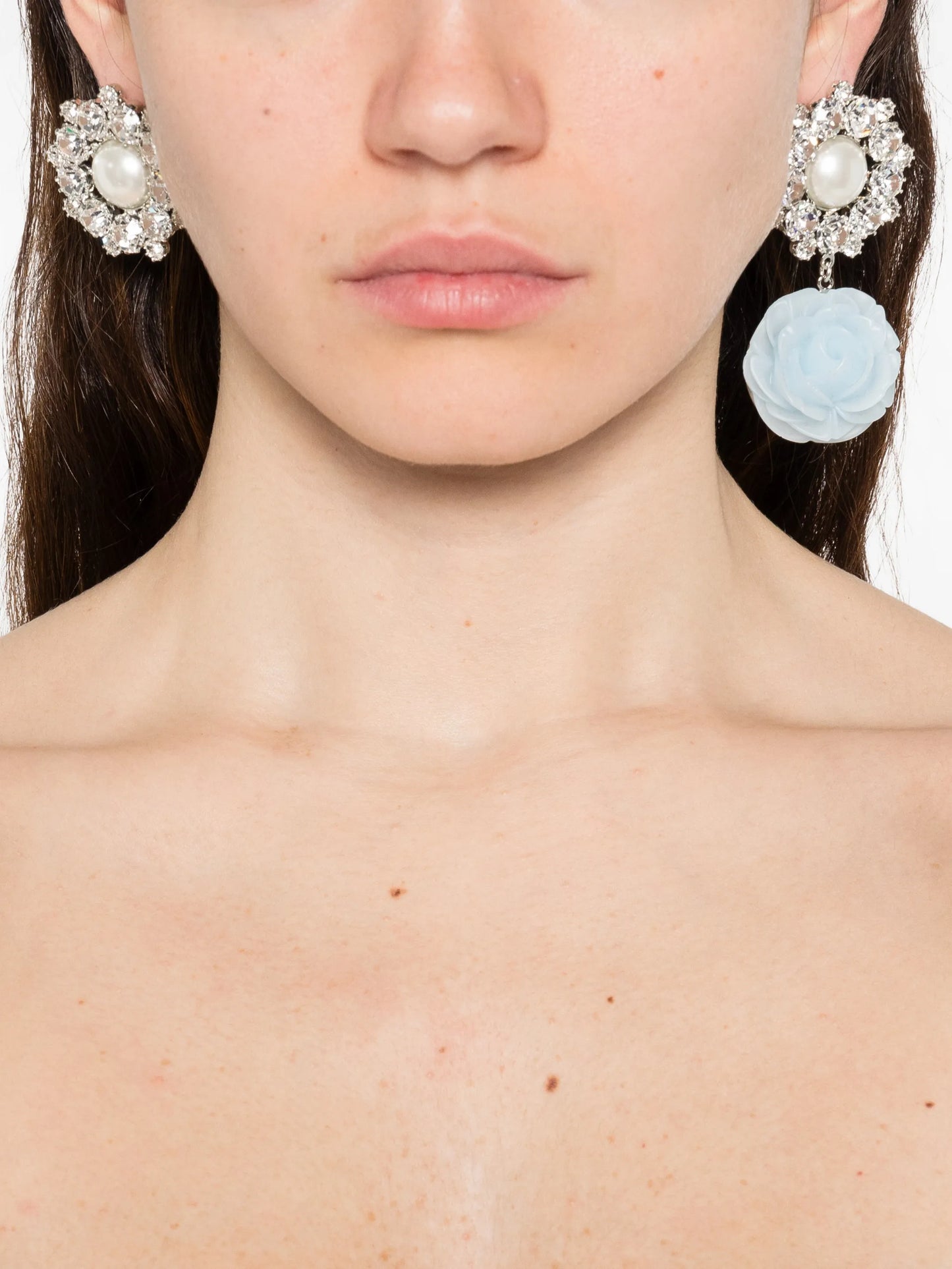 floral-shaped earrings