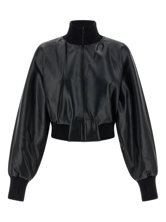 high-neck bomber jacket