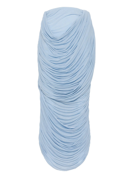 draped midi skirt