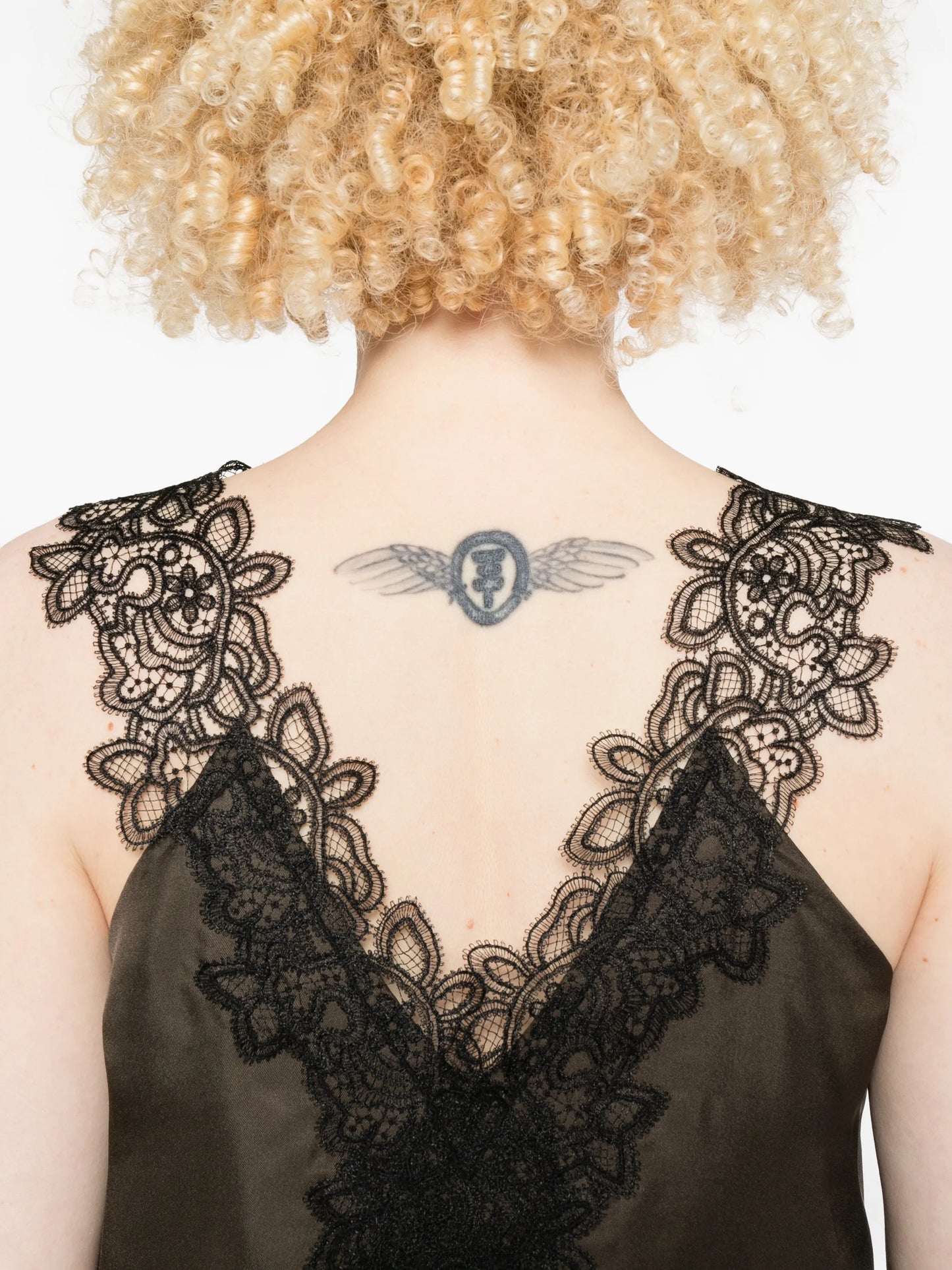 V-neck silk top