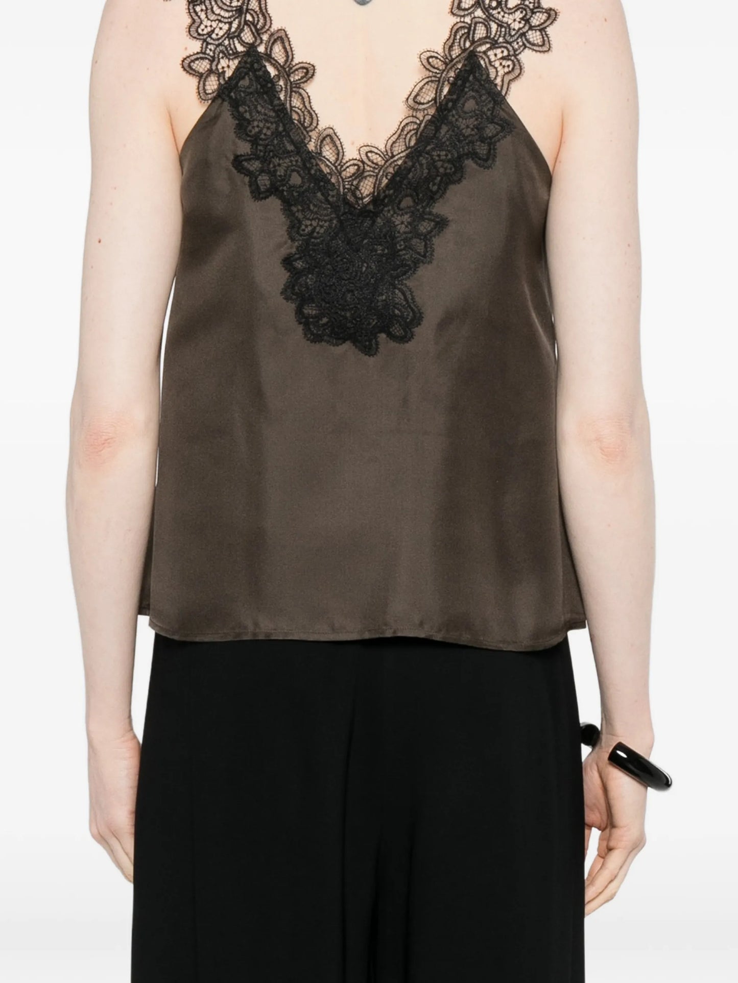V-neck silk top