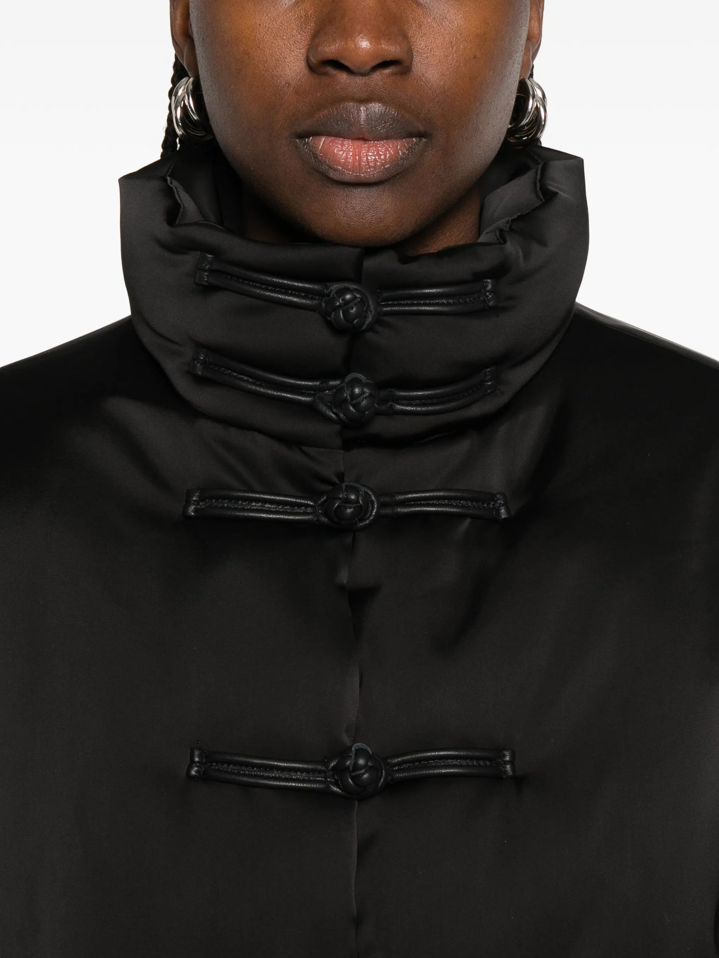 satin-effect puffer jacket