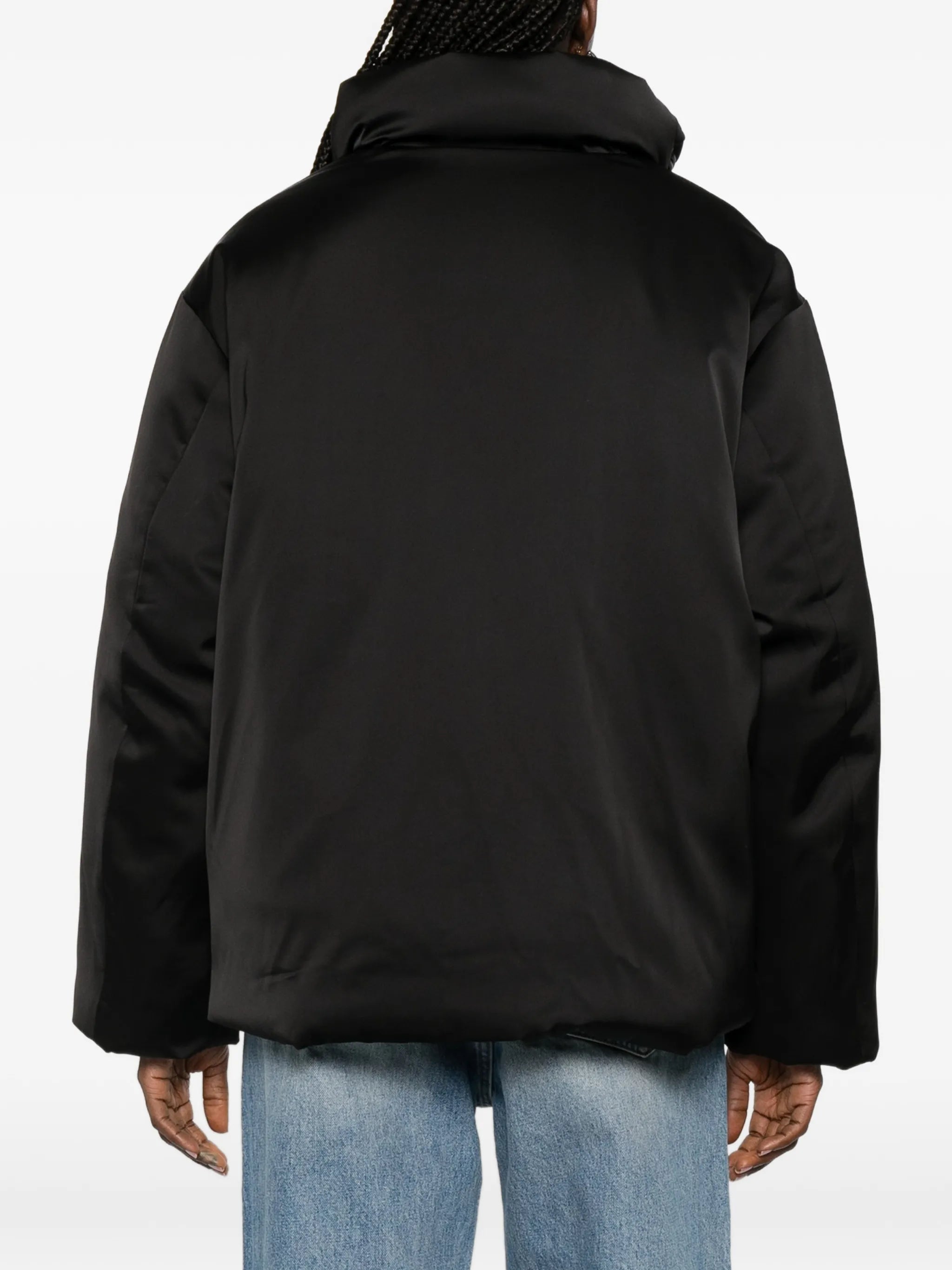 satin-effect puffer jacket