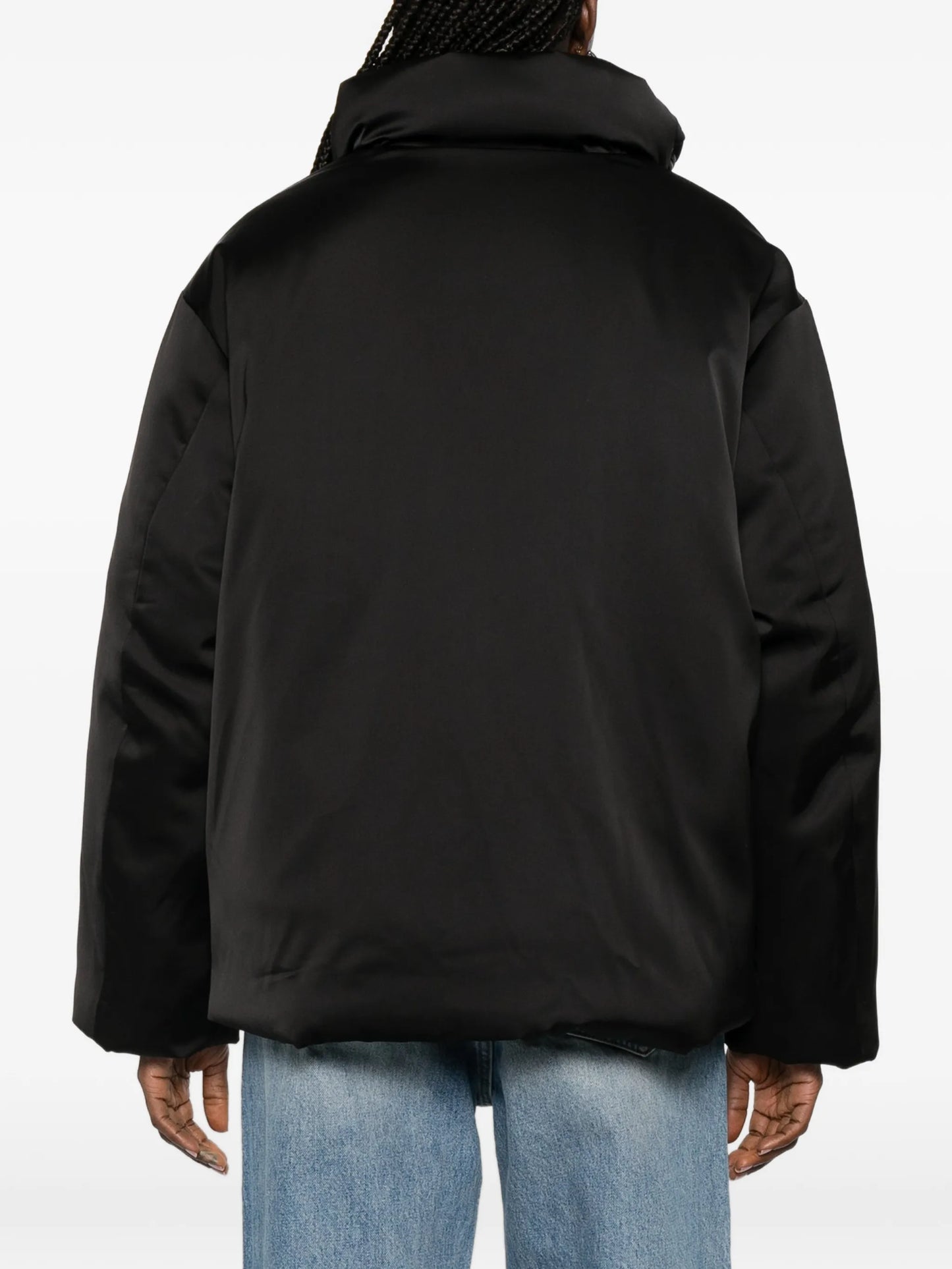 satin-effect puffer jacket