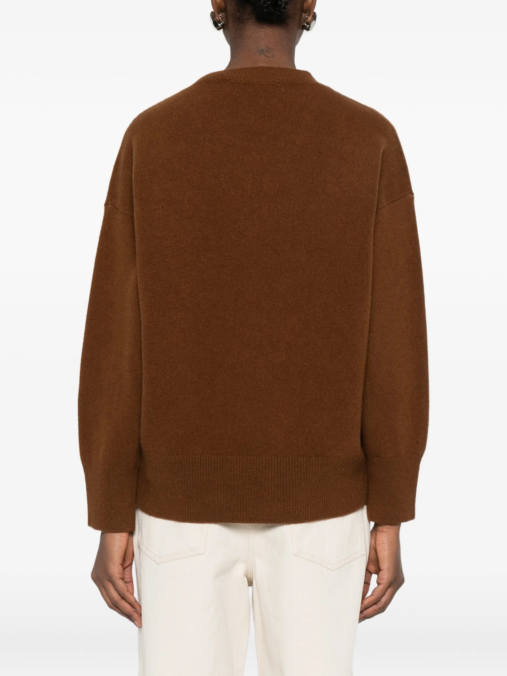 V-neck knitted sweater