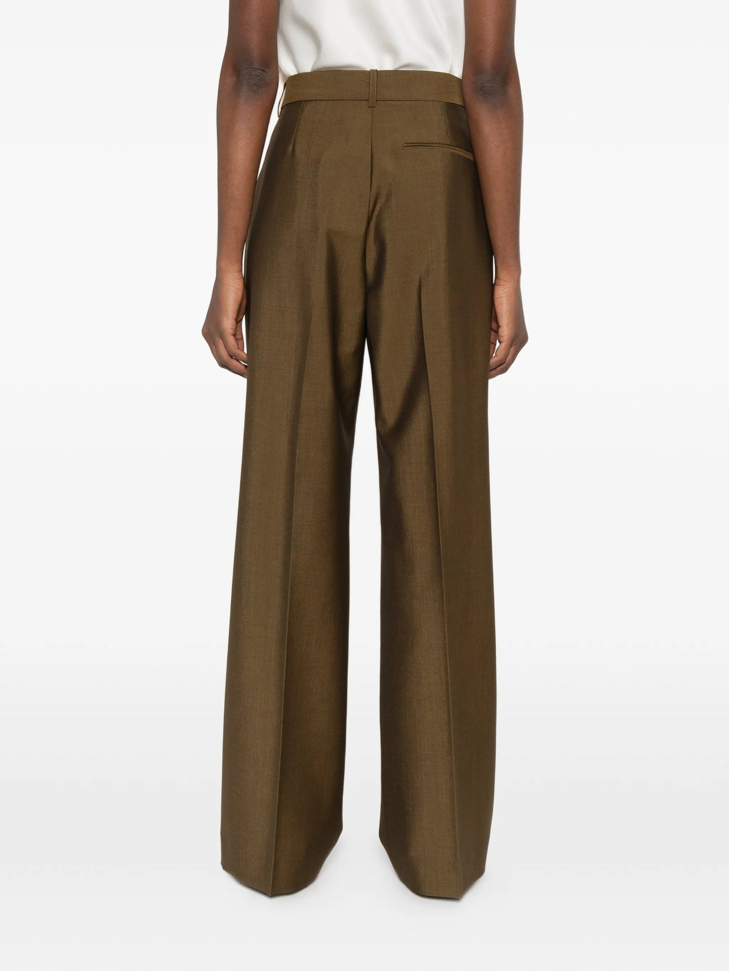 mid-waist tailored trousers