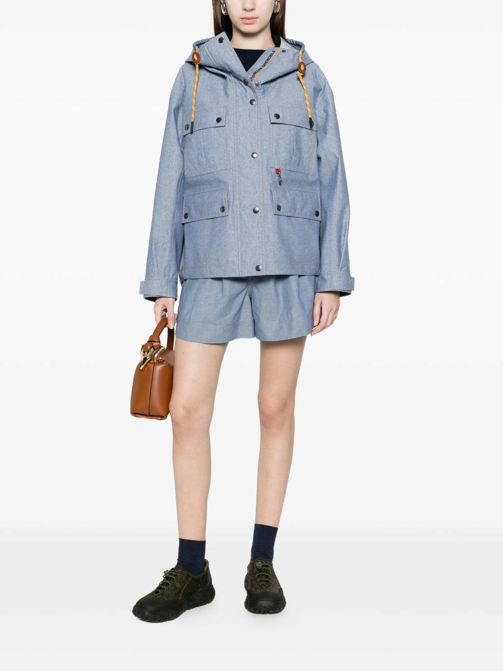 high-waist chino shorts