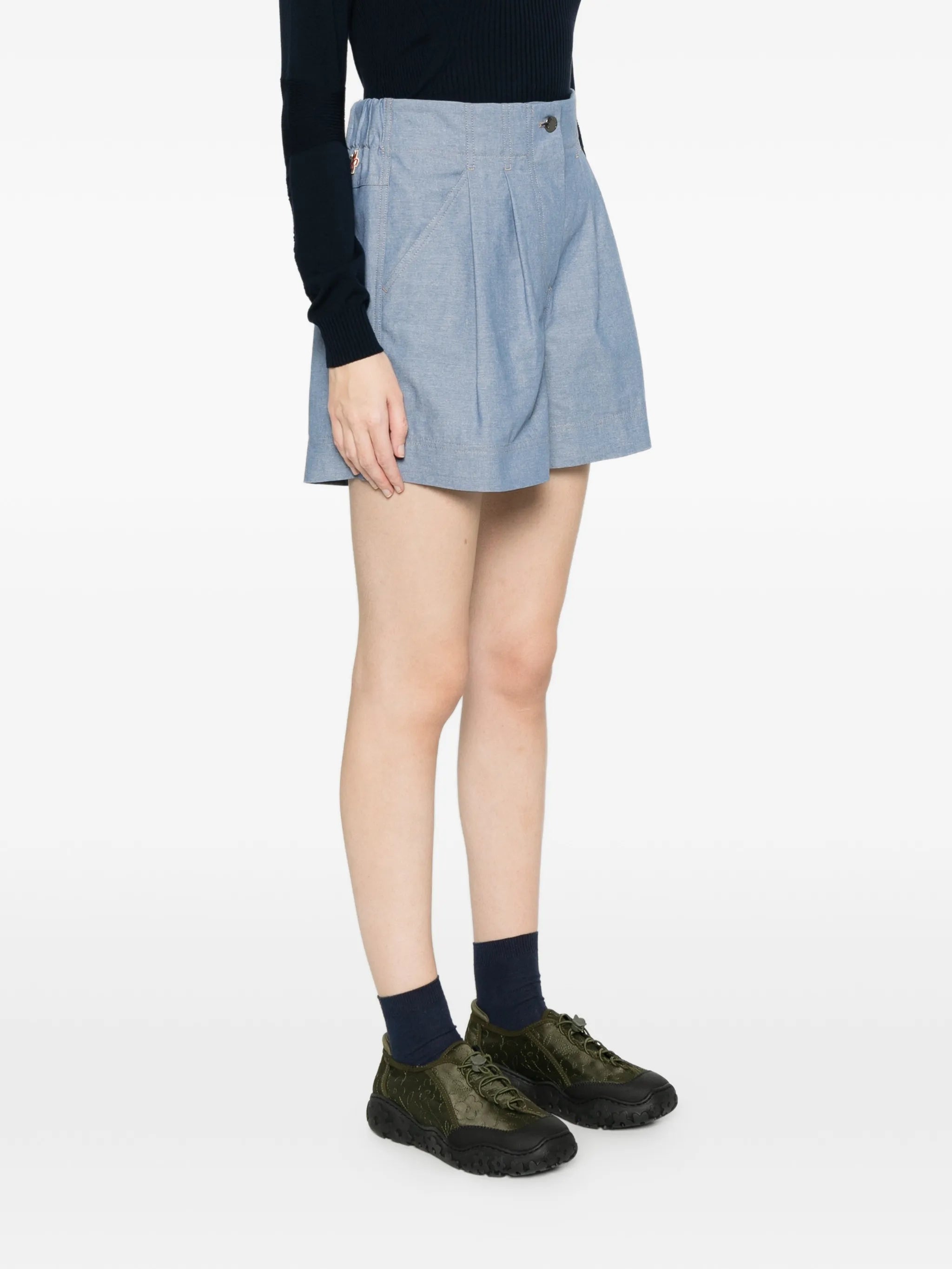 high-waist chino shorts
