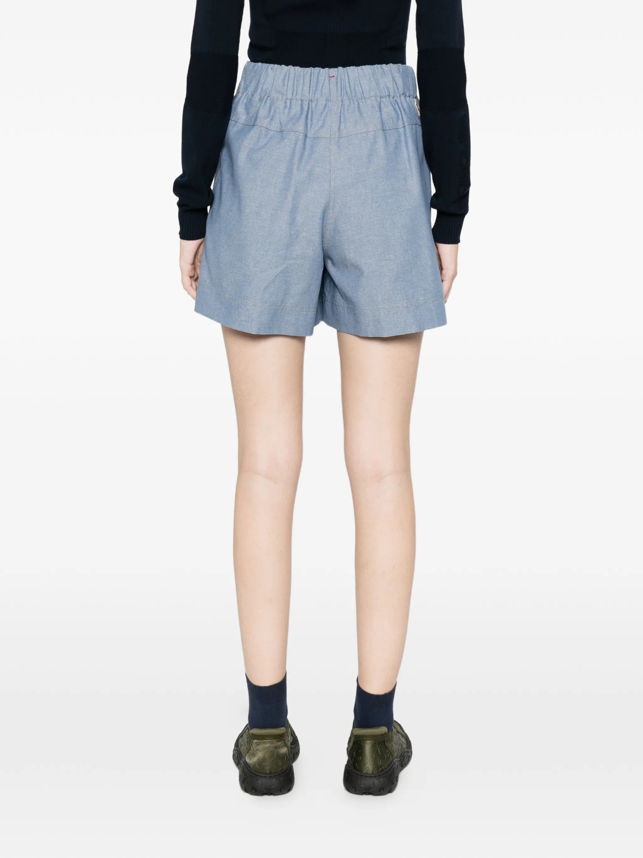 high-waist chino shorts