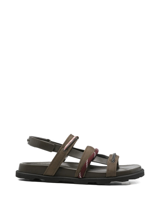 multi-strap leather sandals