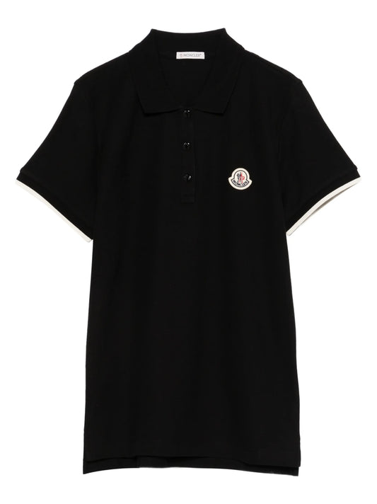logo-patch polo shirt