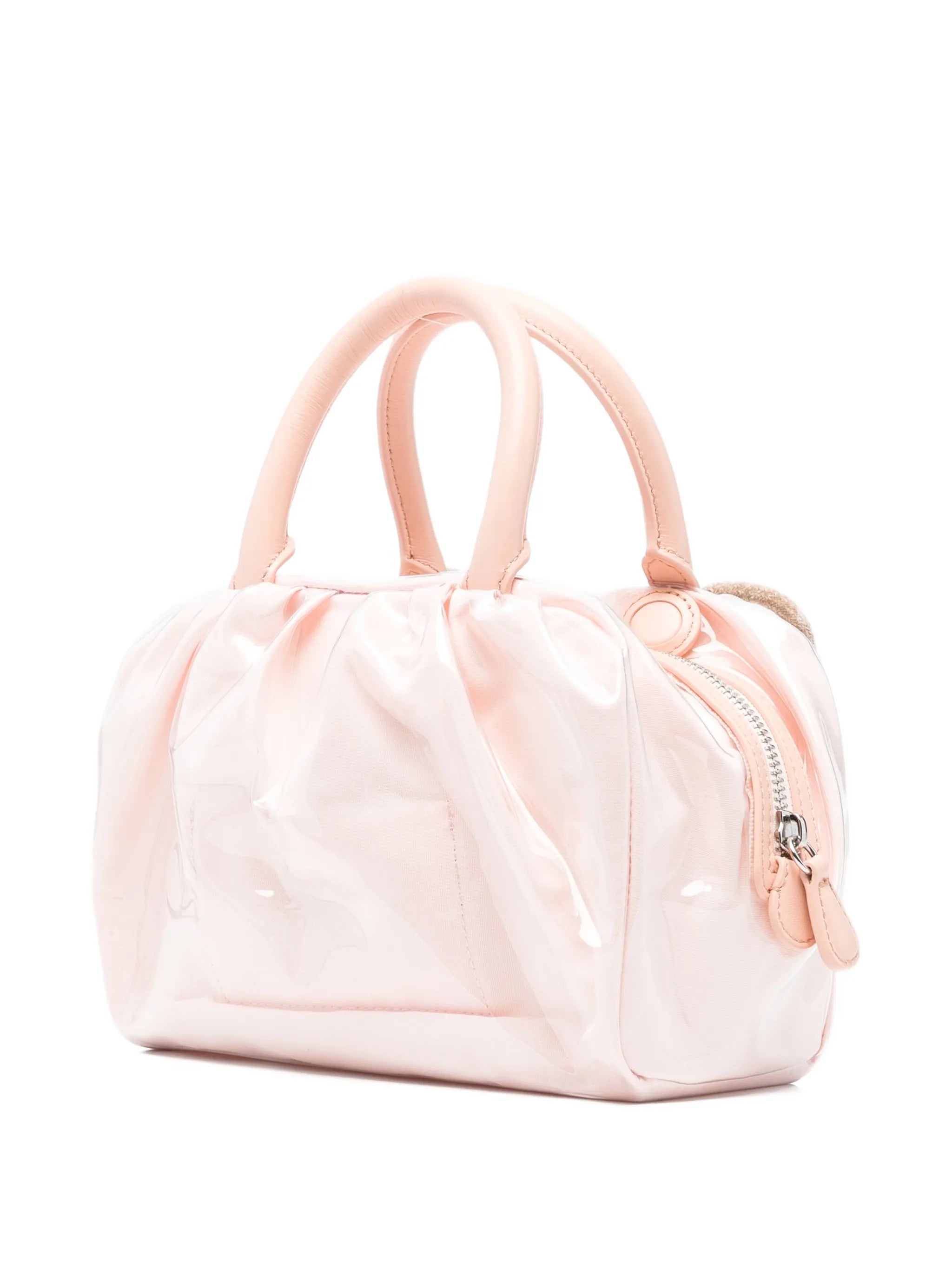 mini gathered bow tote bag
