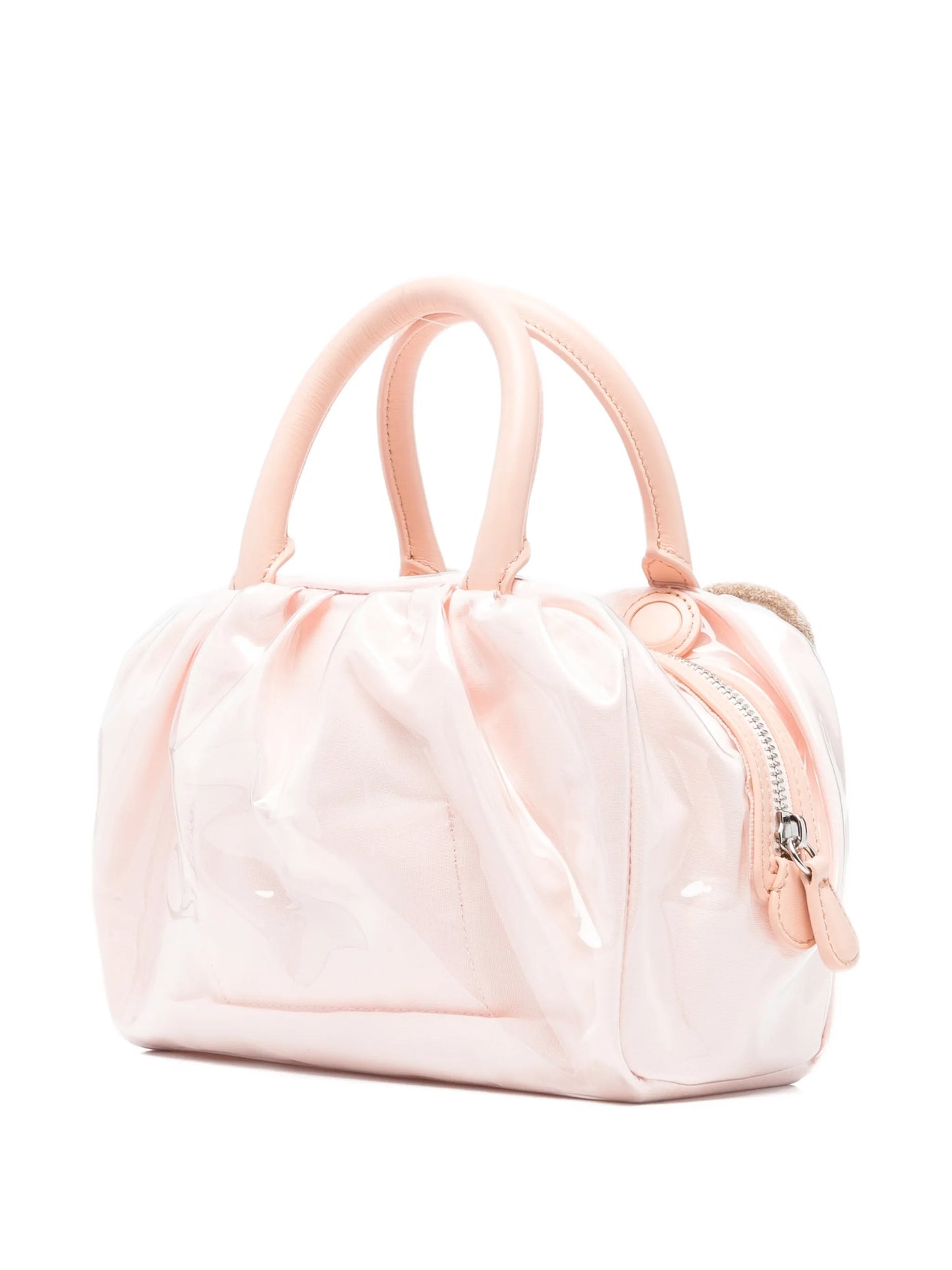 mini gathered bow tote bag