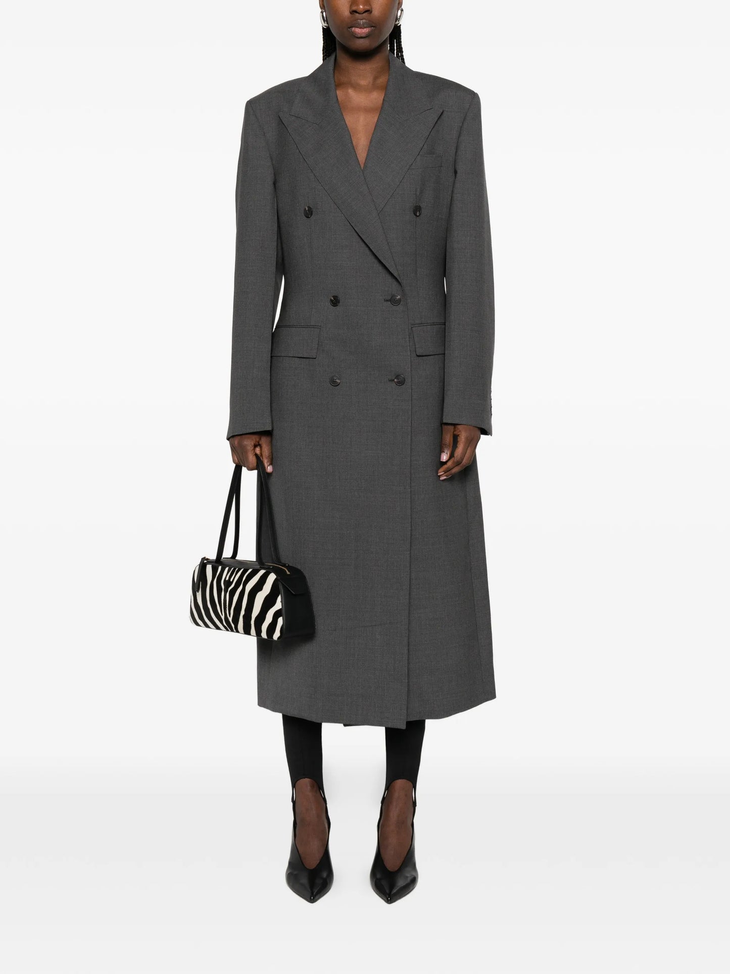 double-breasted blazer coat
