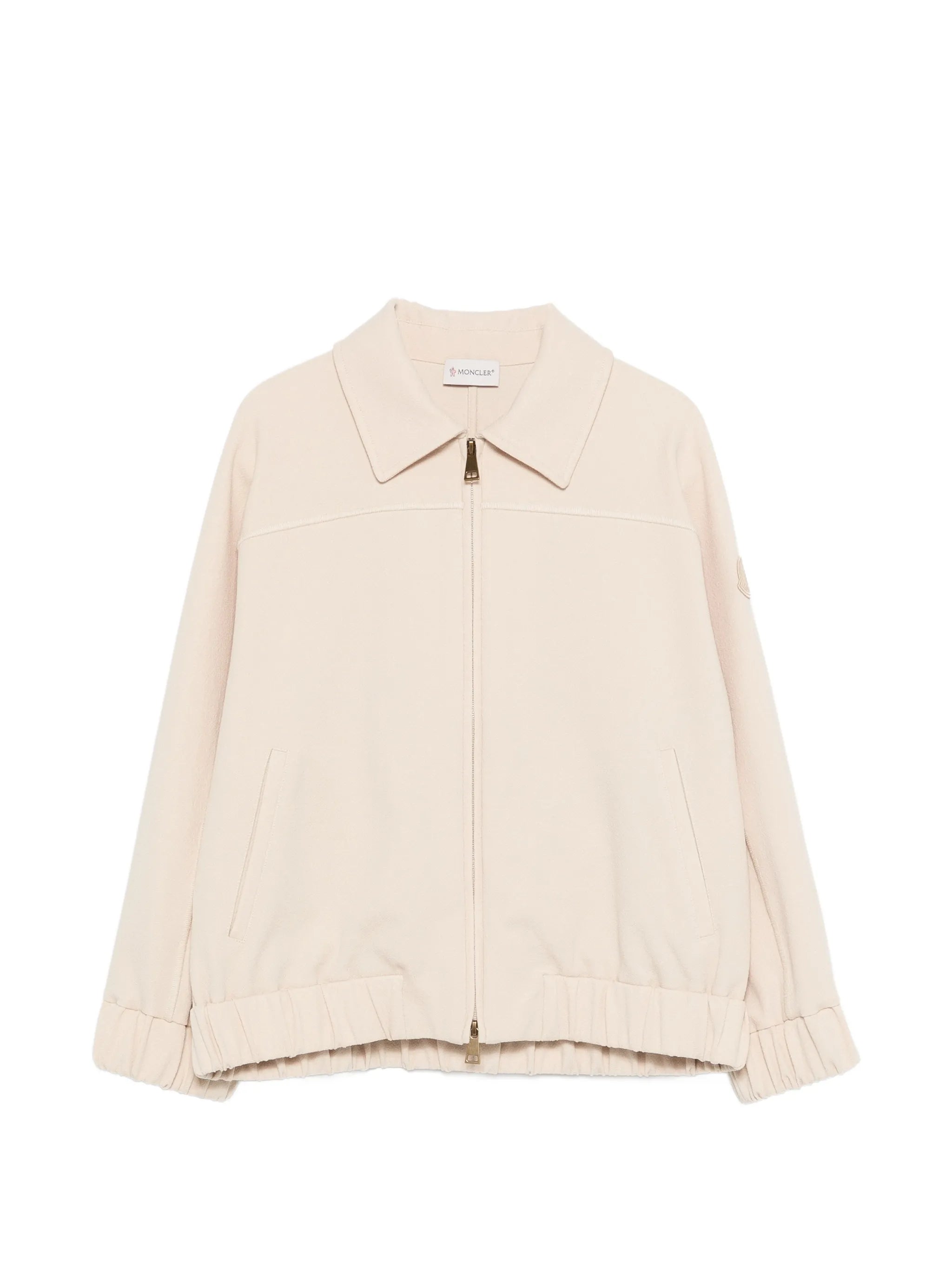 zip-up tonal-logo bomber jacket