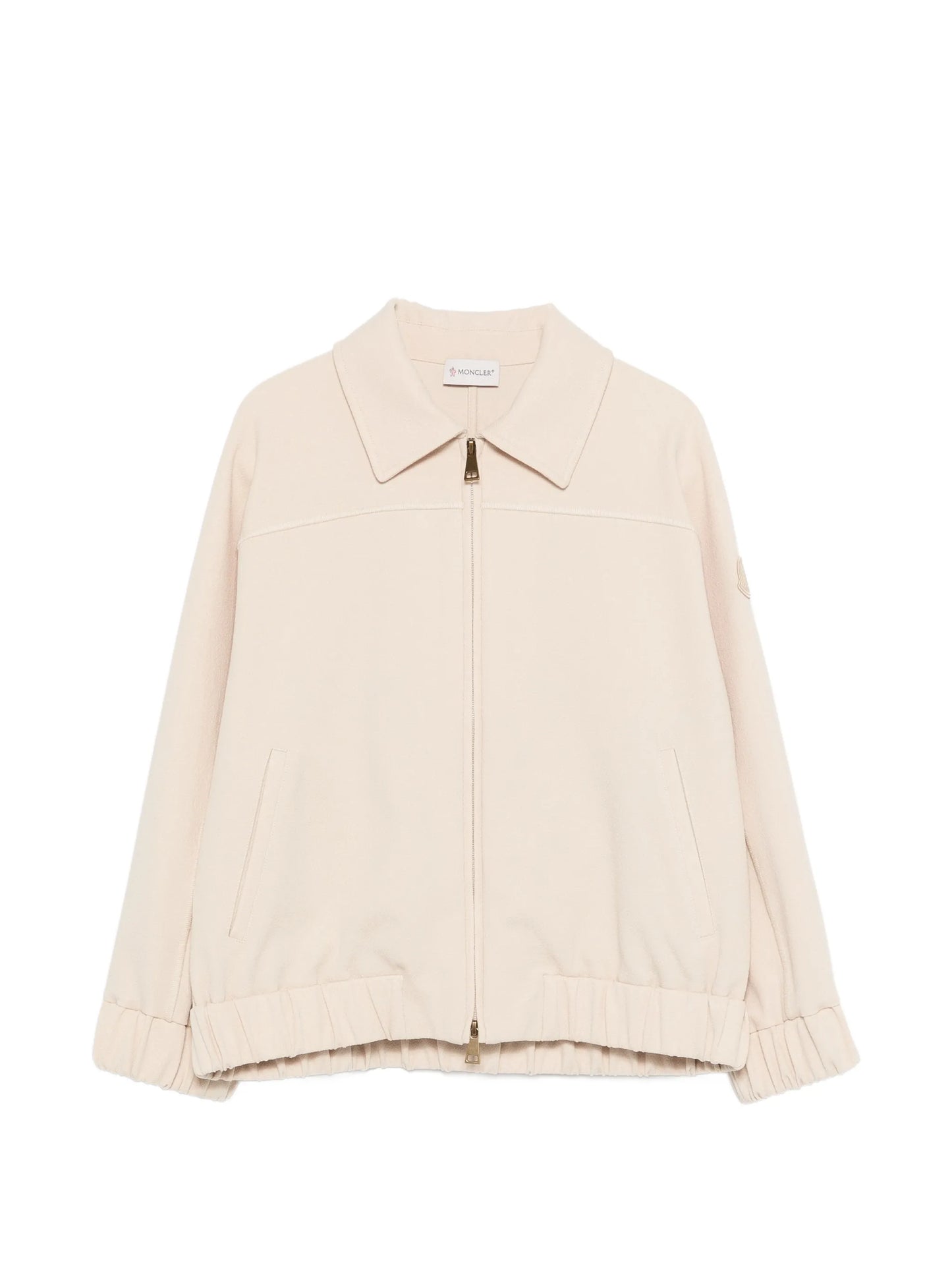 zip-up tonal-logo bomber jacket