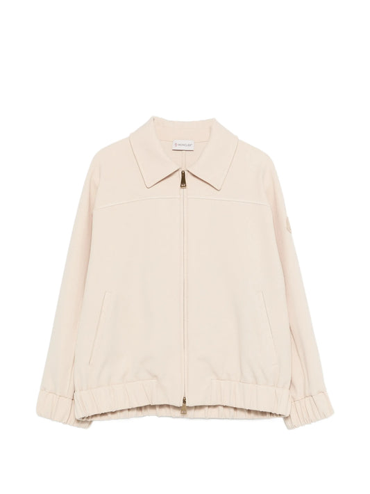 zip-up tonal-logo bomber jacket