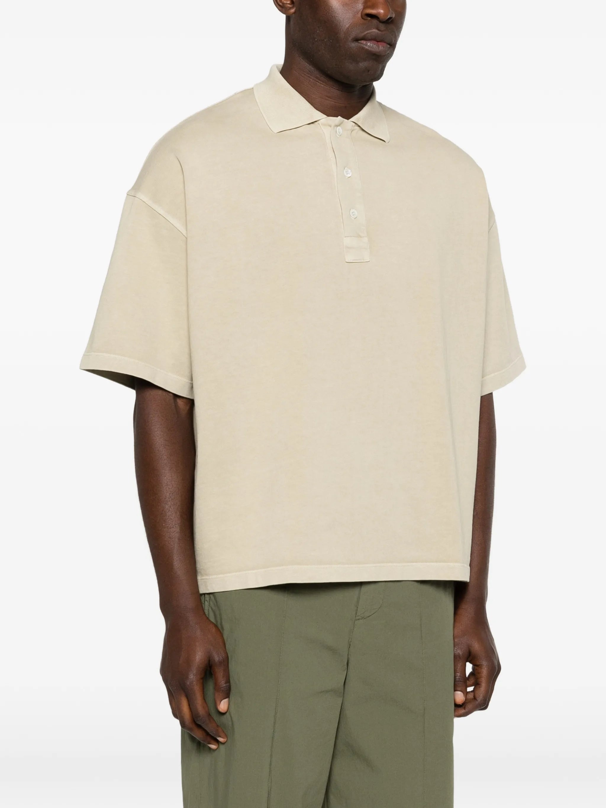buttoned short-sleeve polo shirt