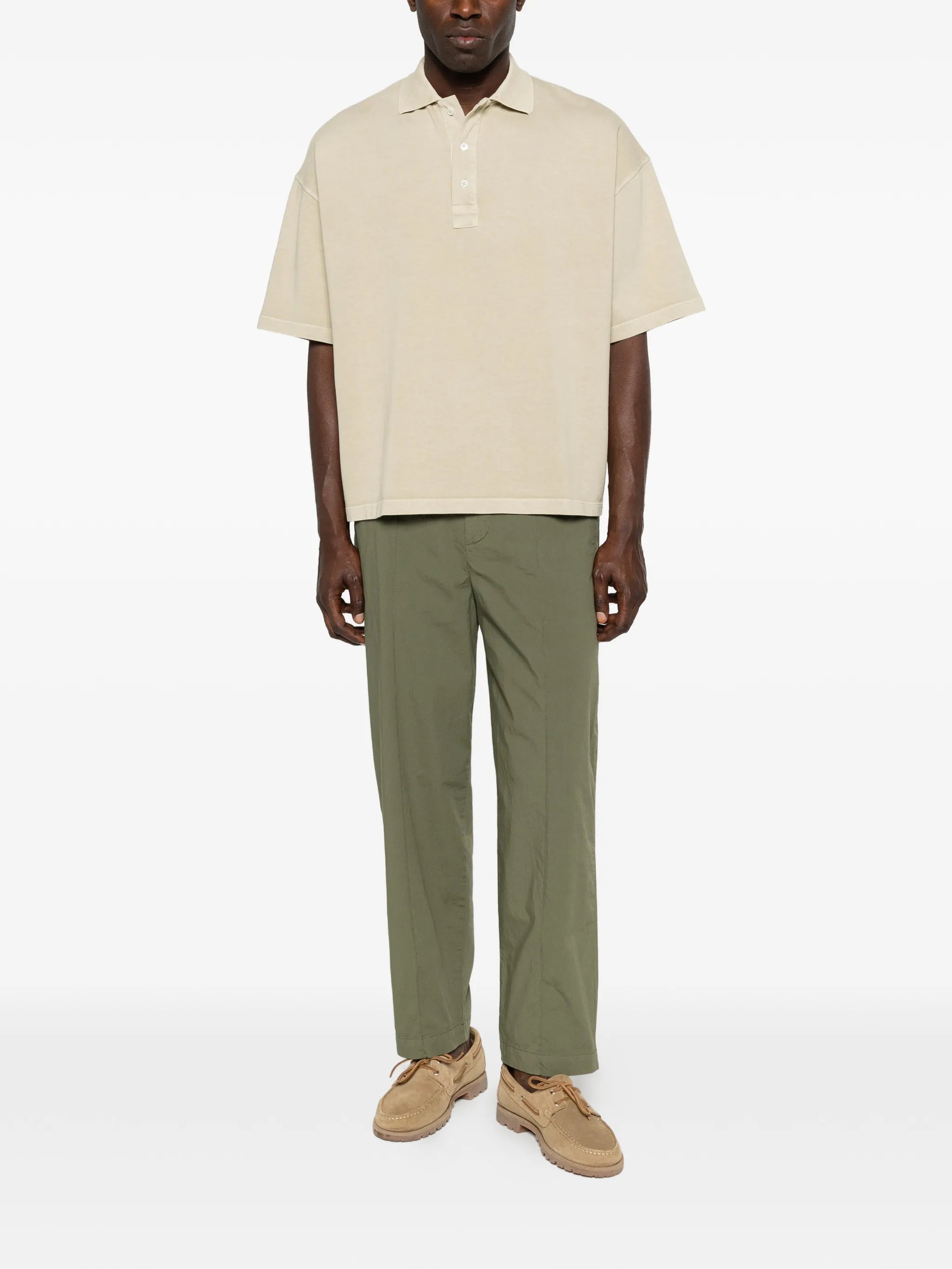 buttoned short-sleeve polo shirt