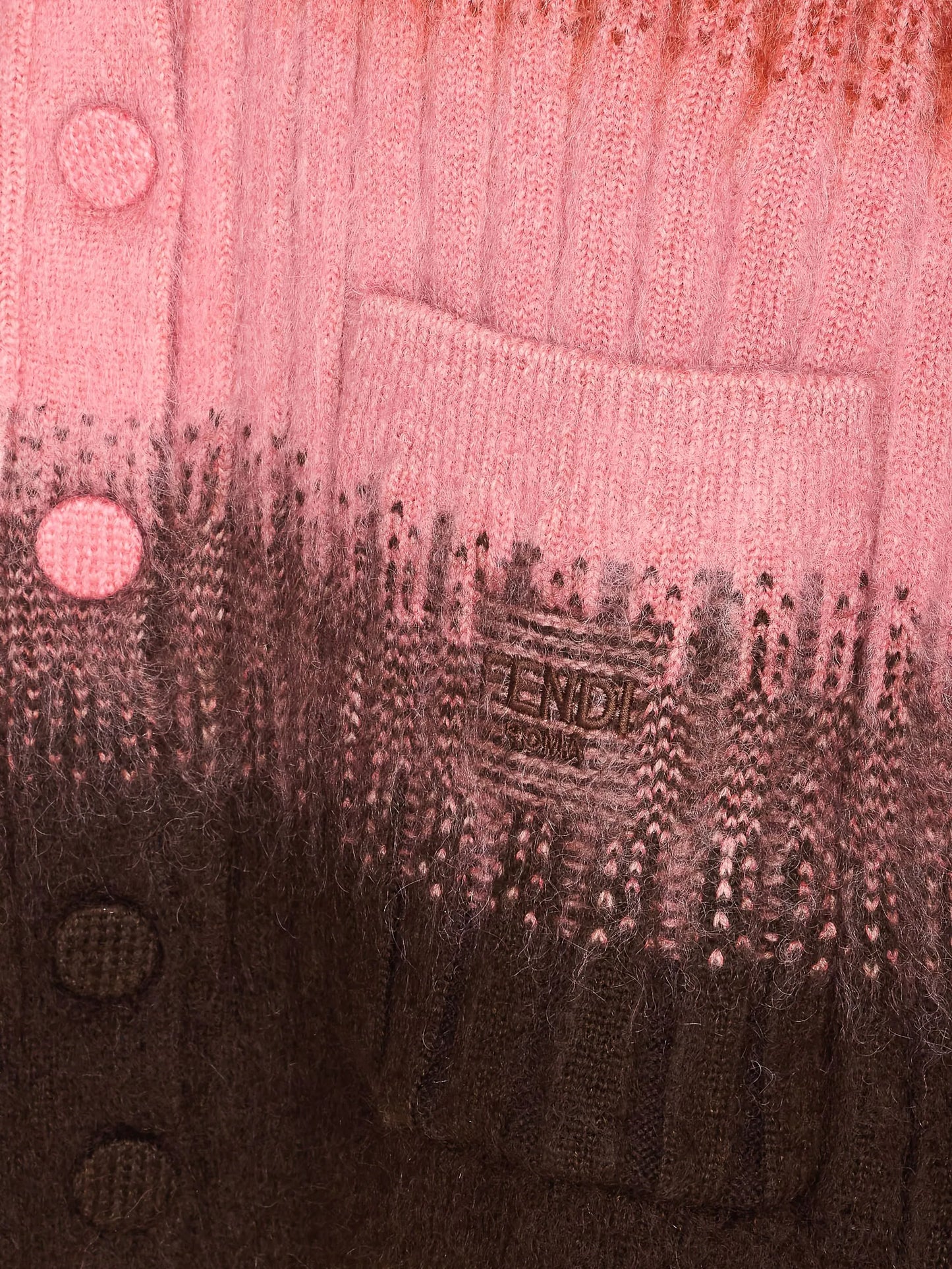 gradient-effect ribbed cardigan