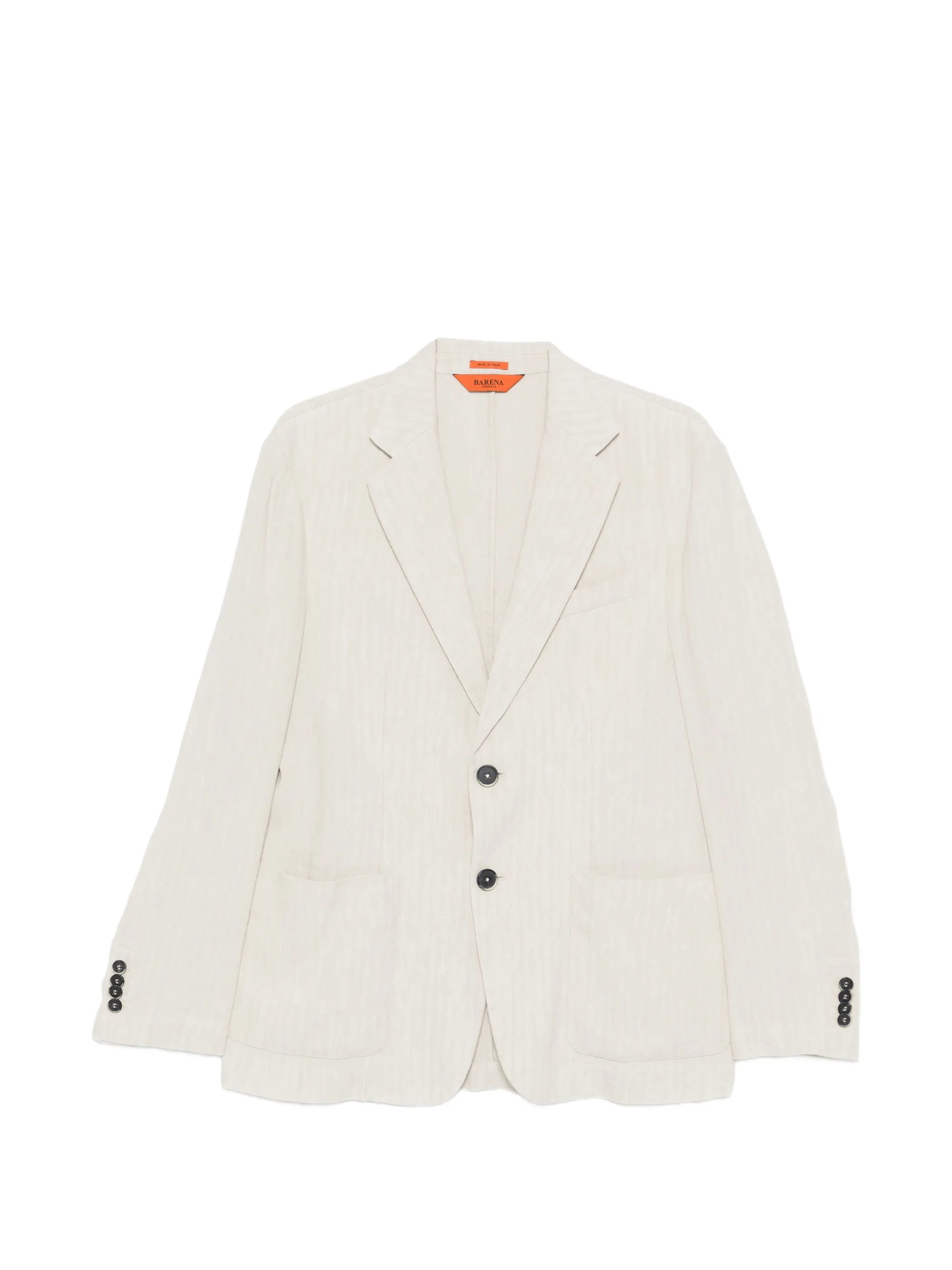 herringbone single-breasted blazer