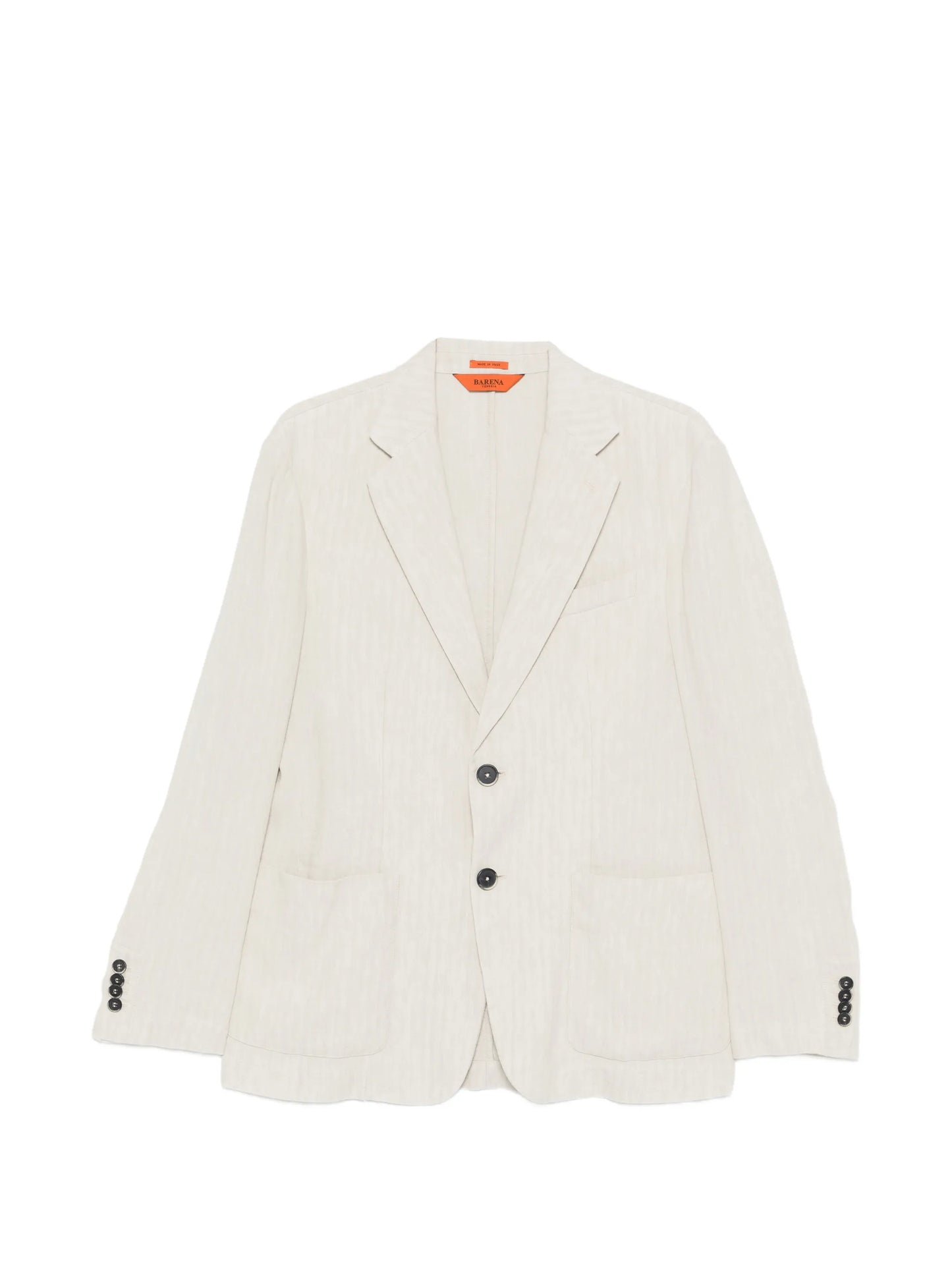 herringbone single-breasted blazer