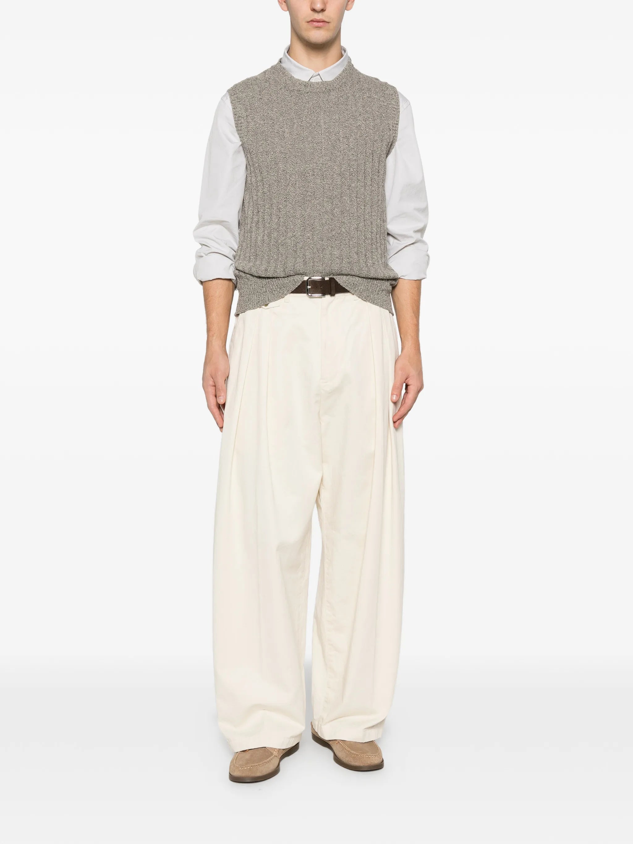 cable-knit vest