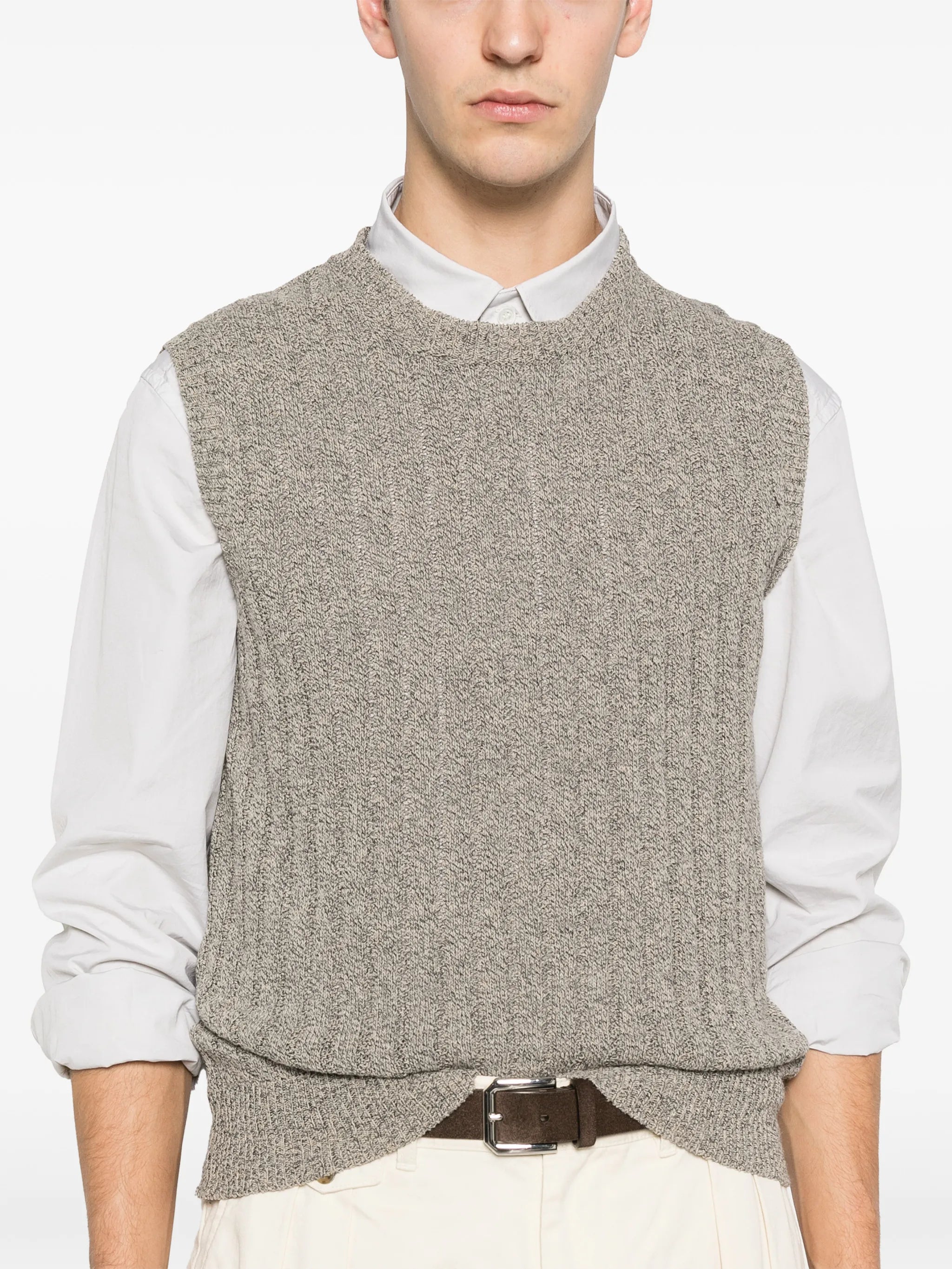 cable-knit vest
