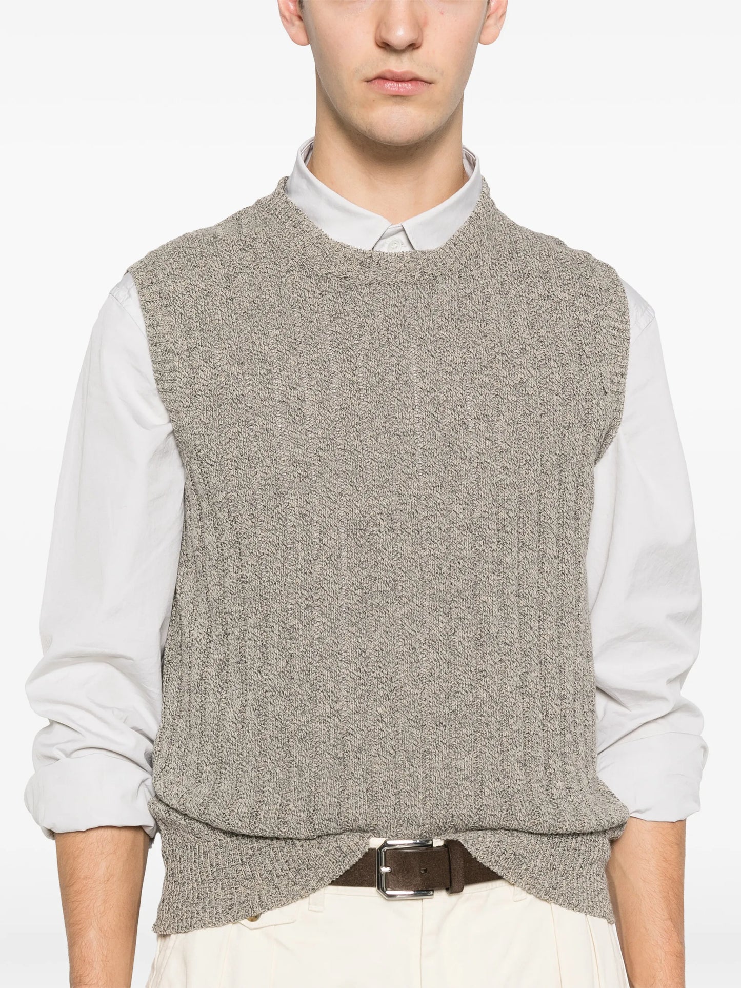 cable-knit vest