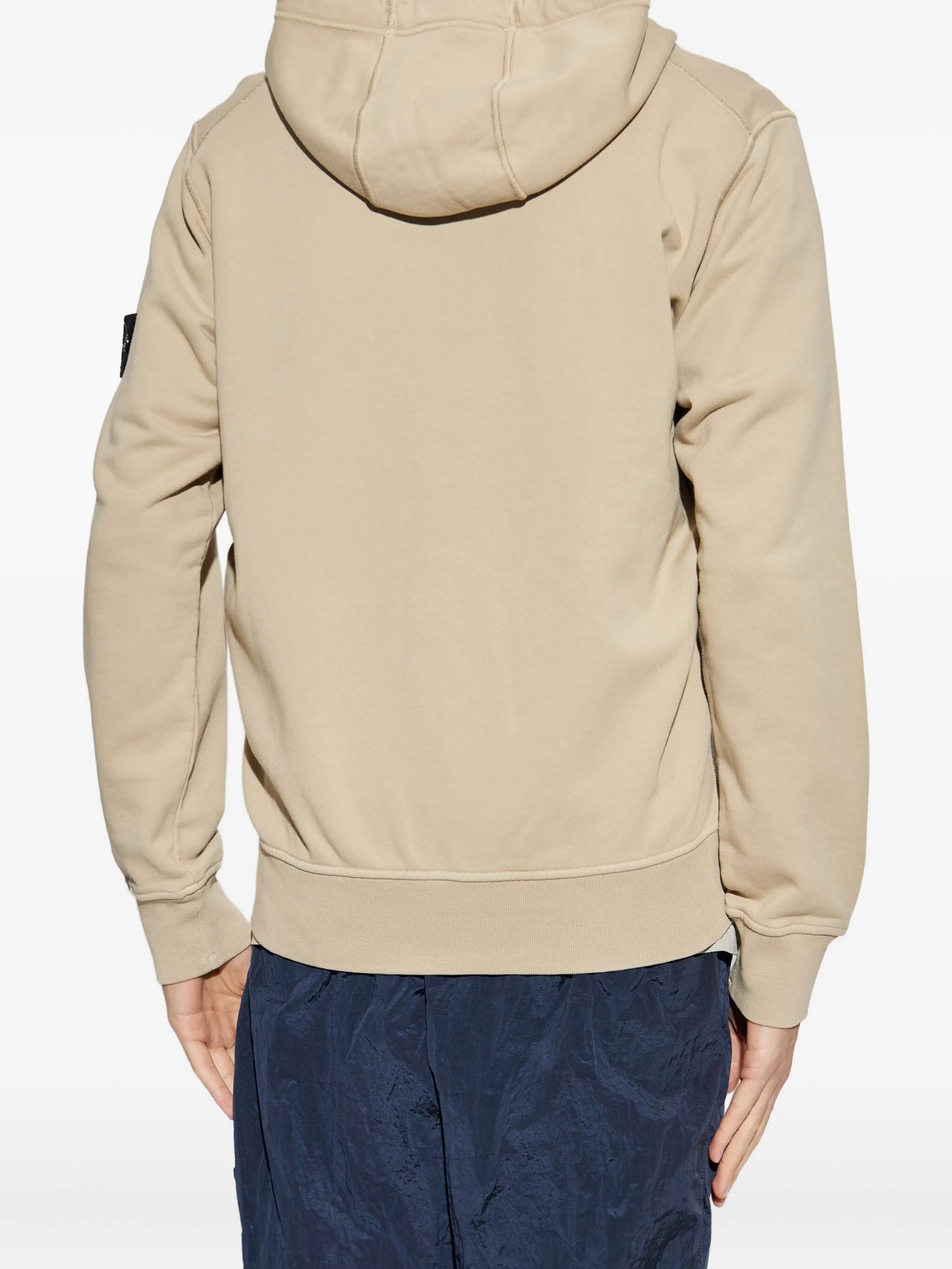 logo-patch zip-up hoodie