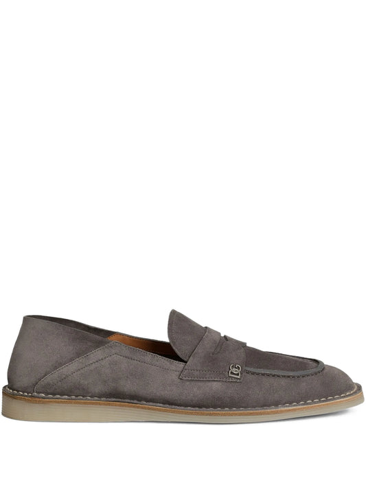 logo-plaque penny loafers
