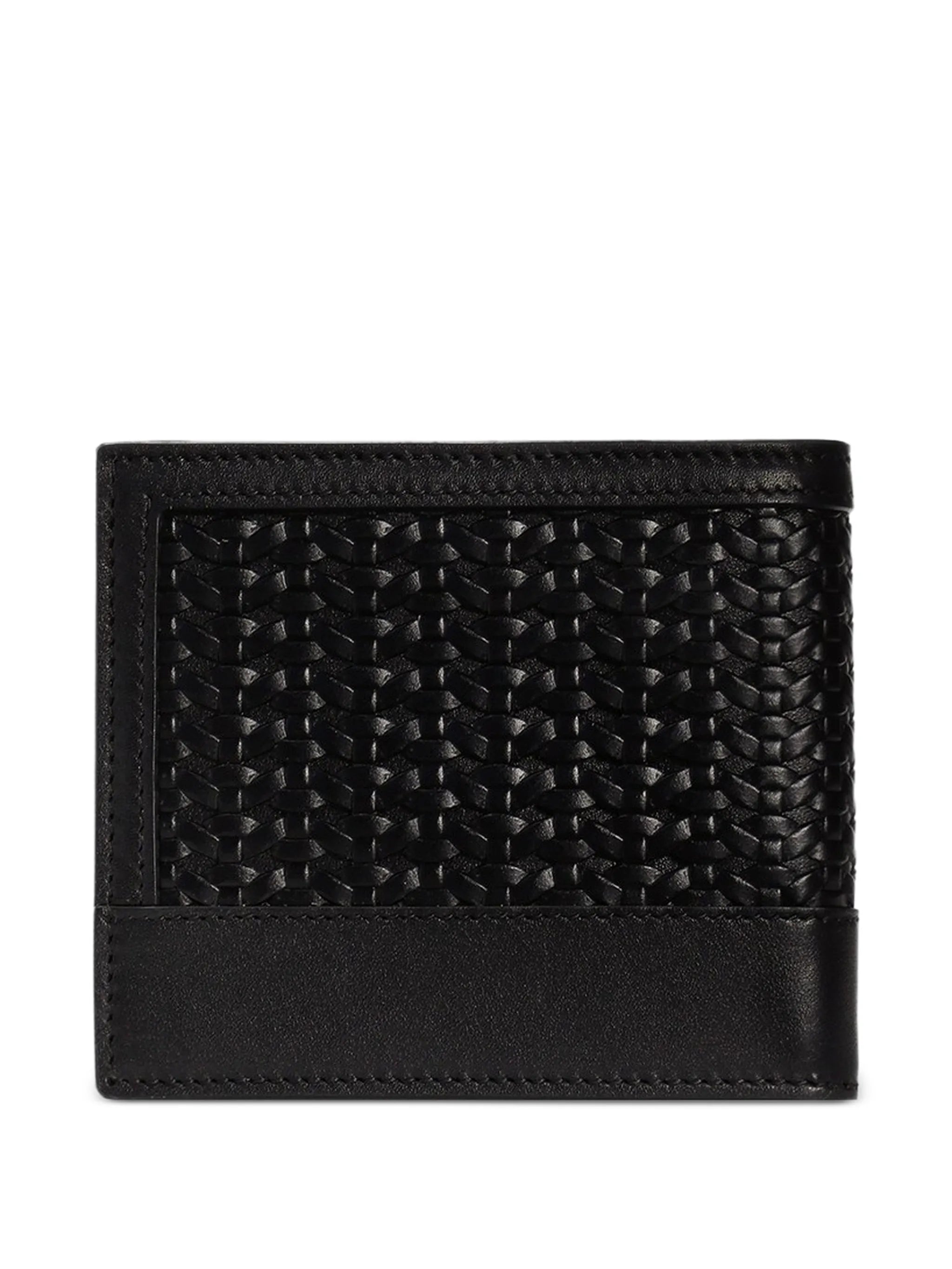 Woven plongé calfskin wallet