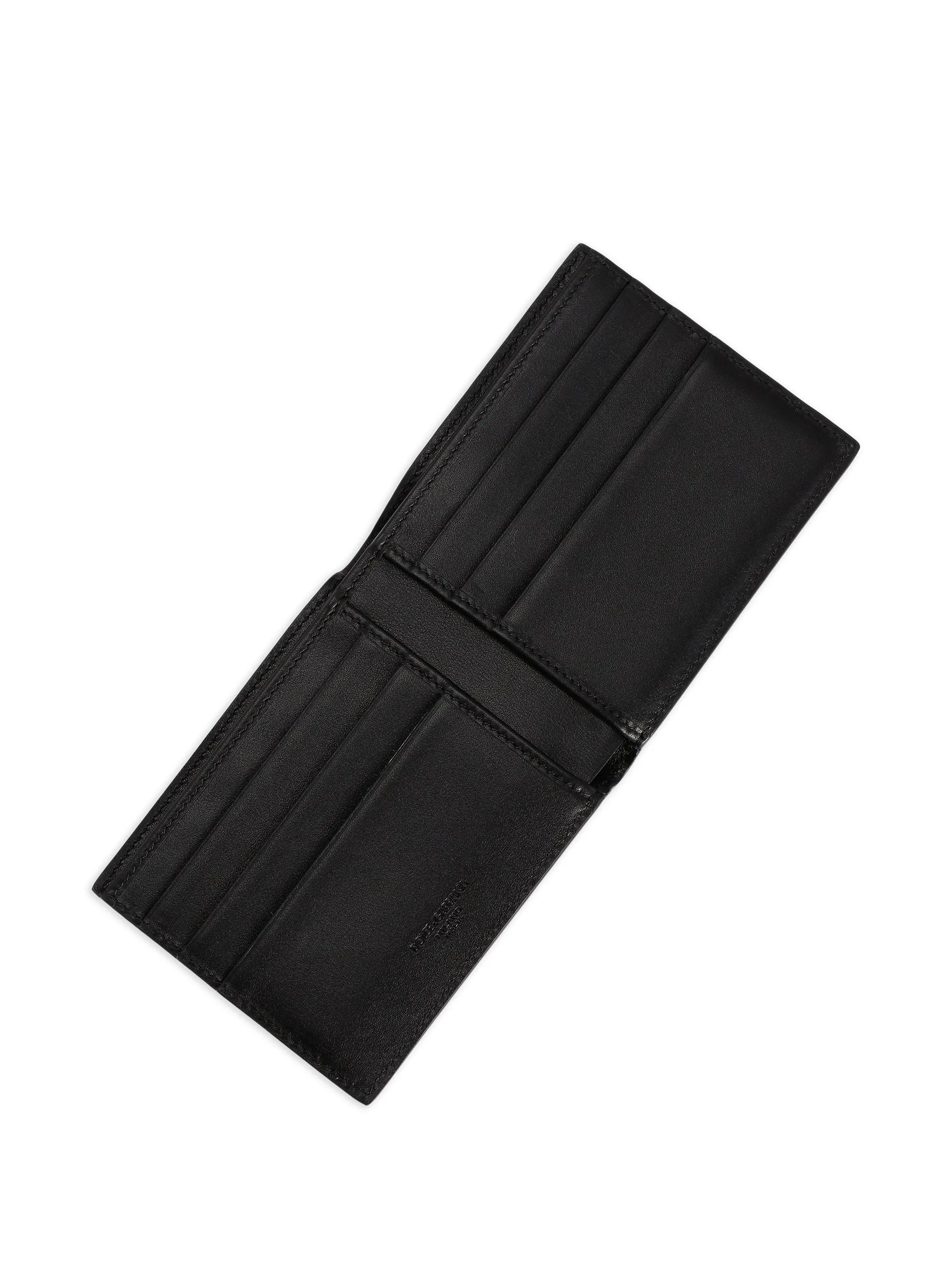 Woven plongé calfskin wallet