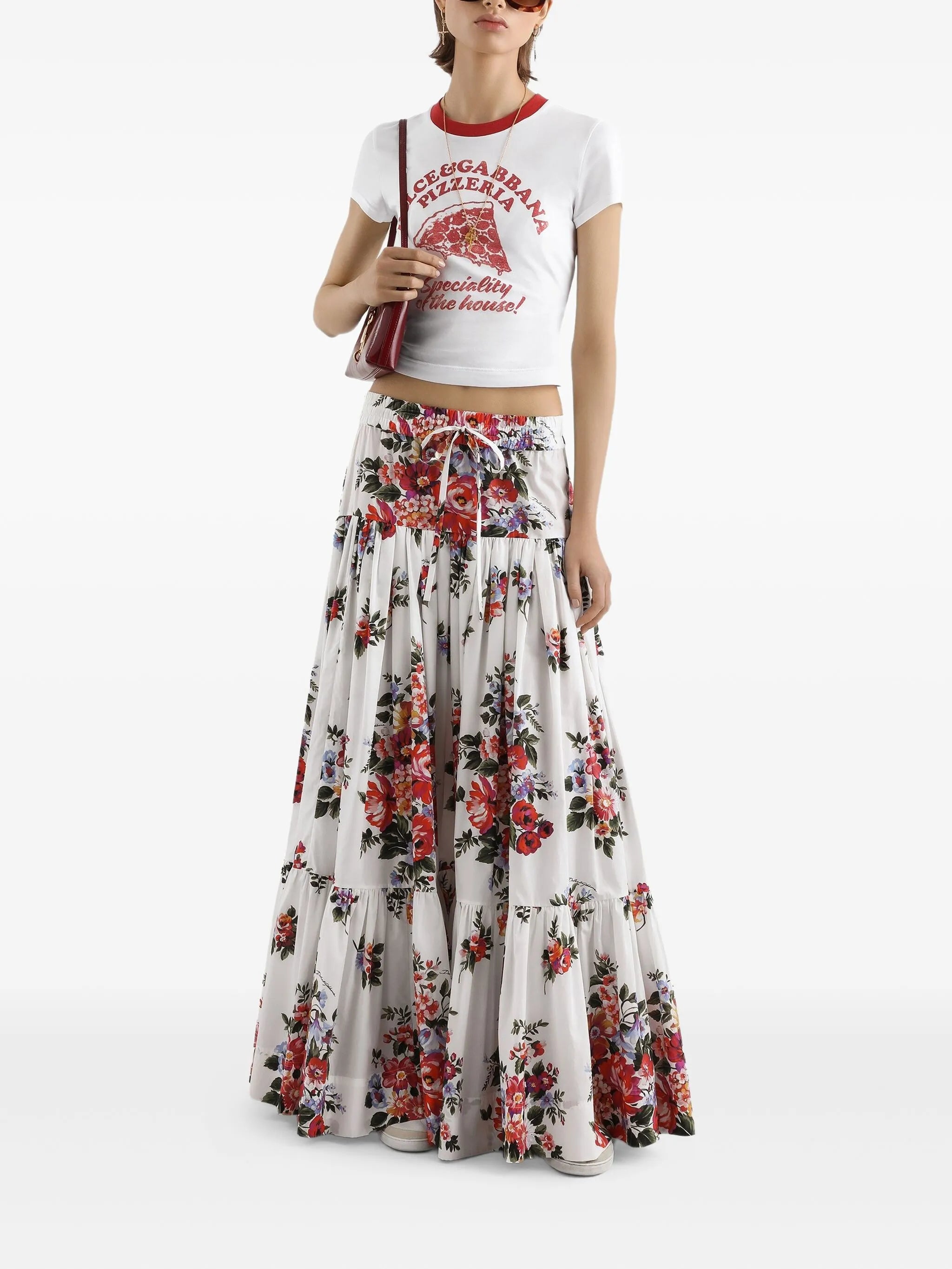 floral drawstring skirt
