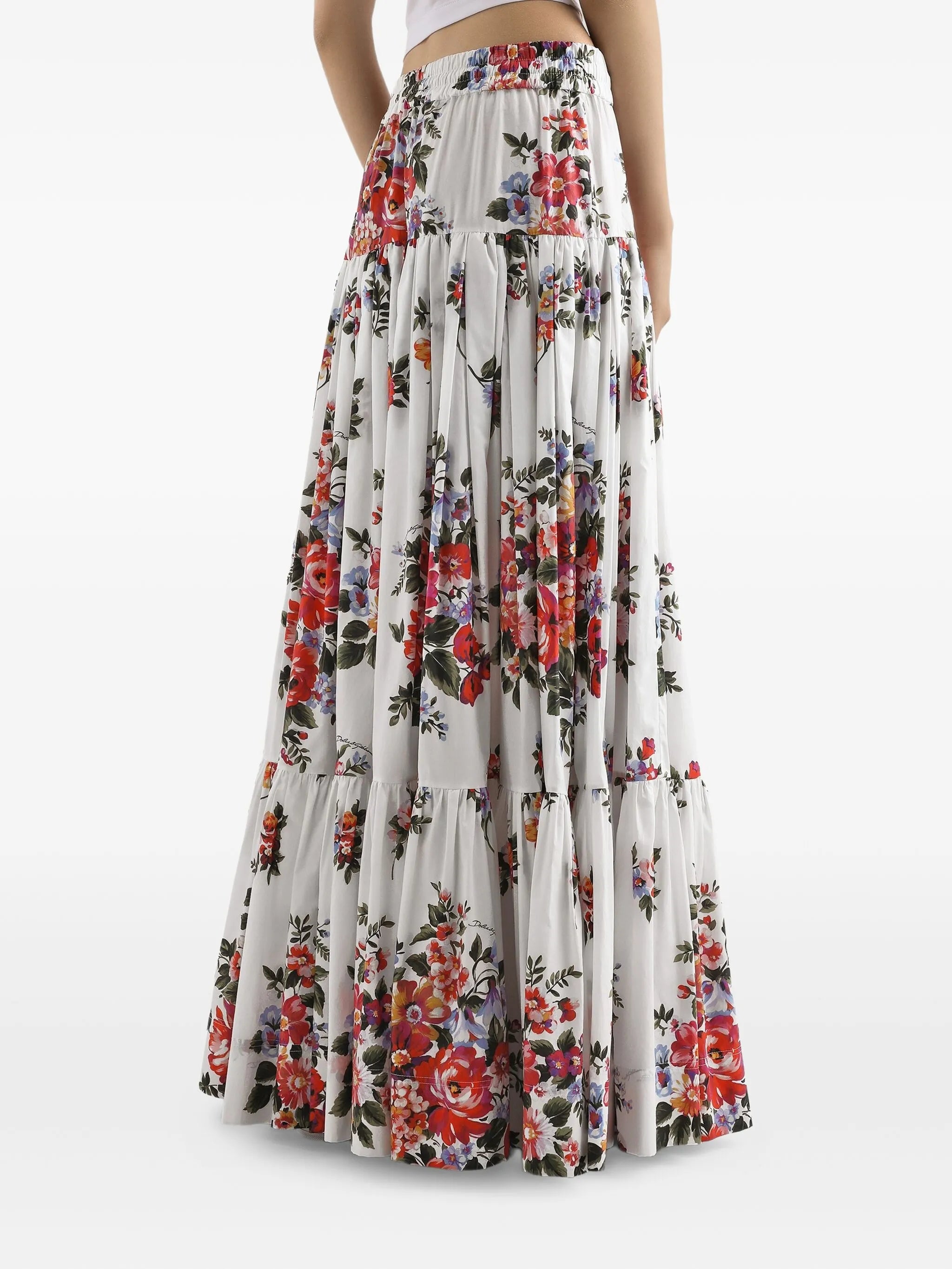 floral drawstring skirt