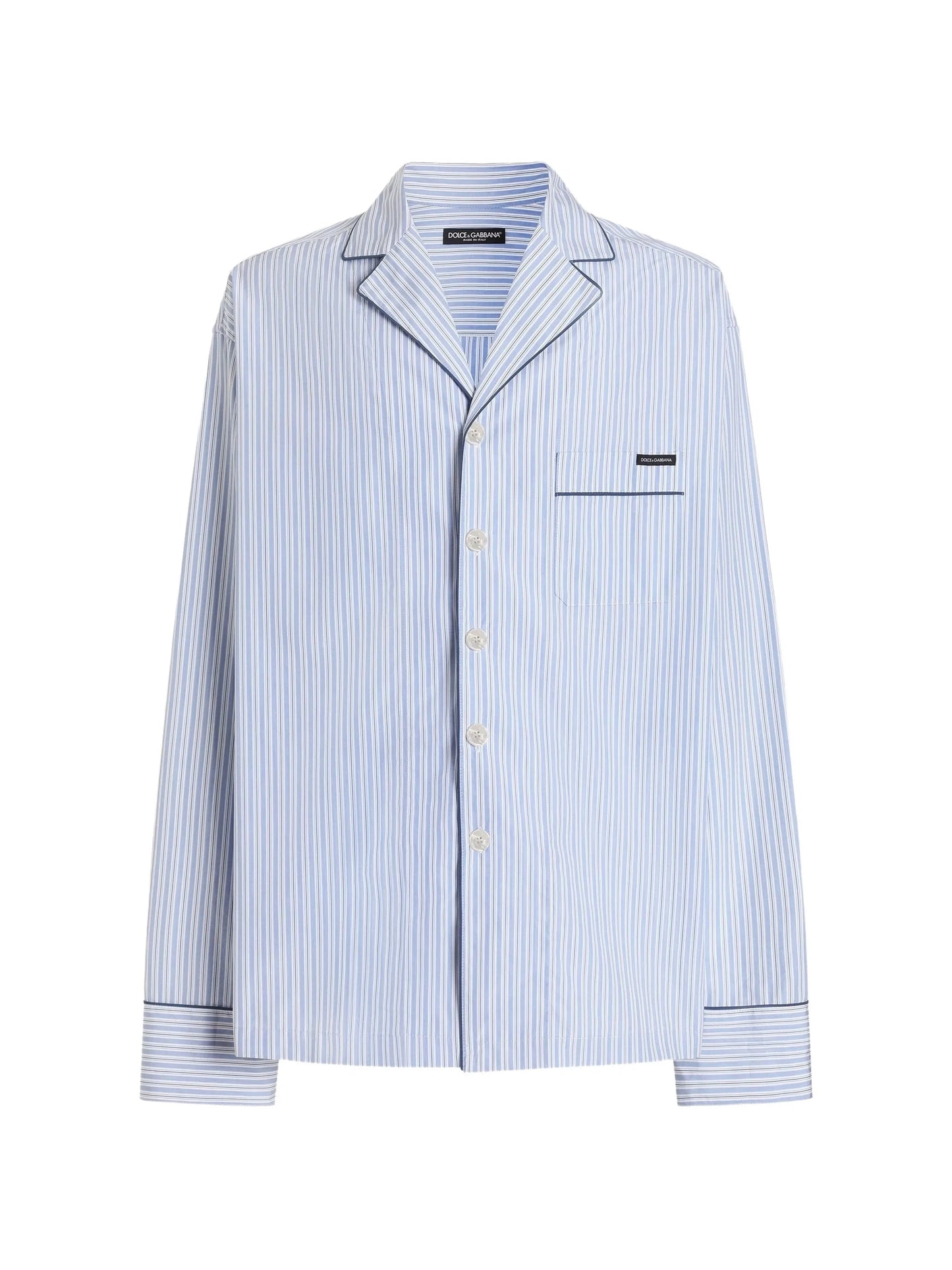 striped piped shirt