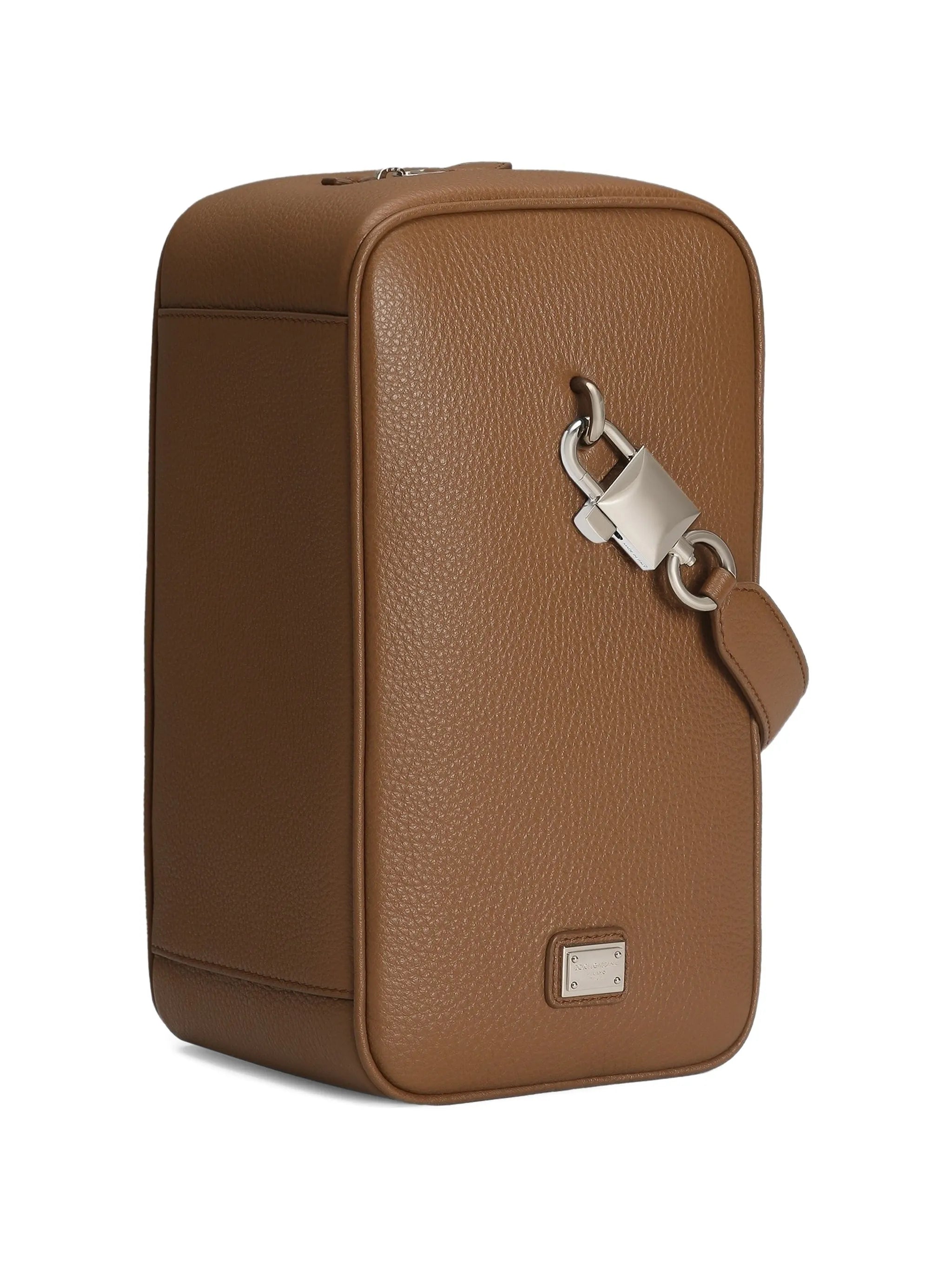padlock handle tote bag