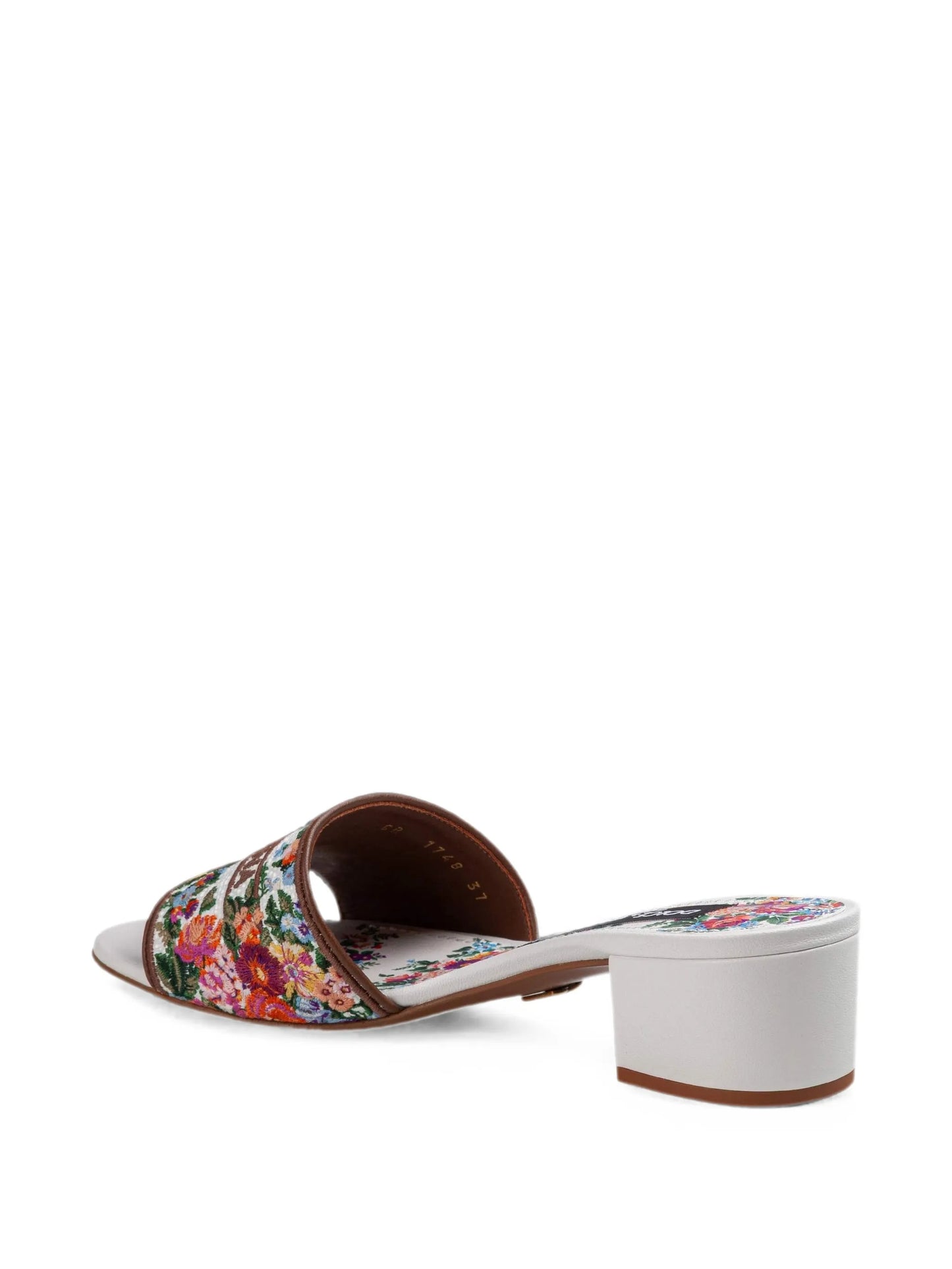 embroided leather mules