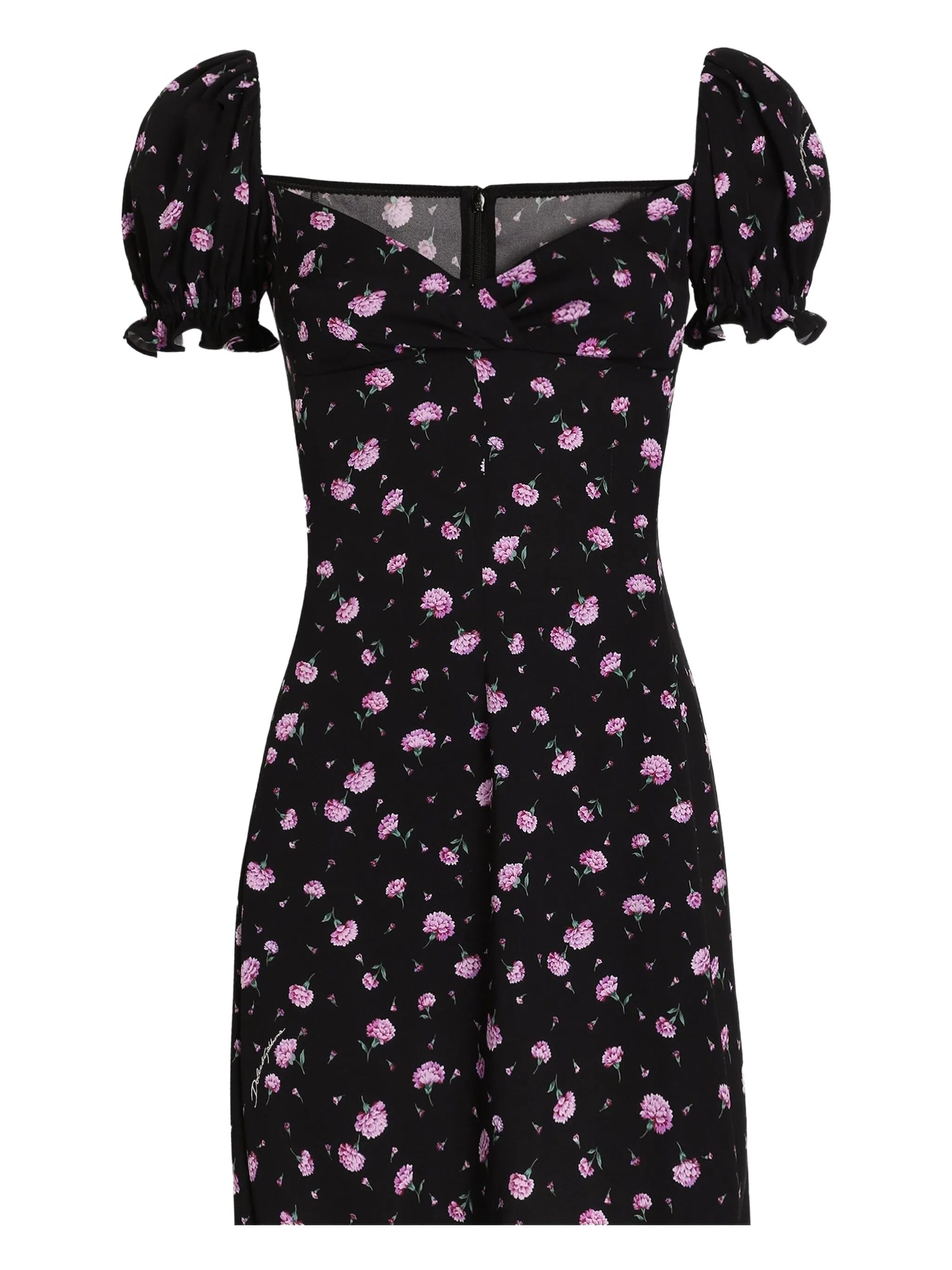 ruffled floral mini dress