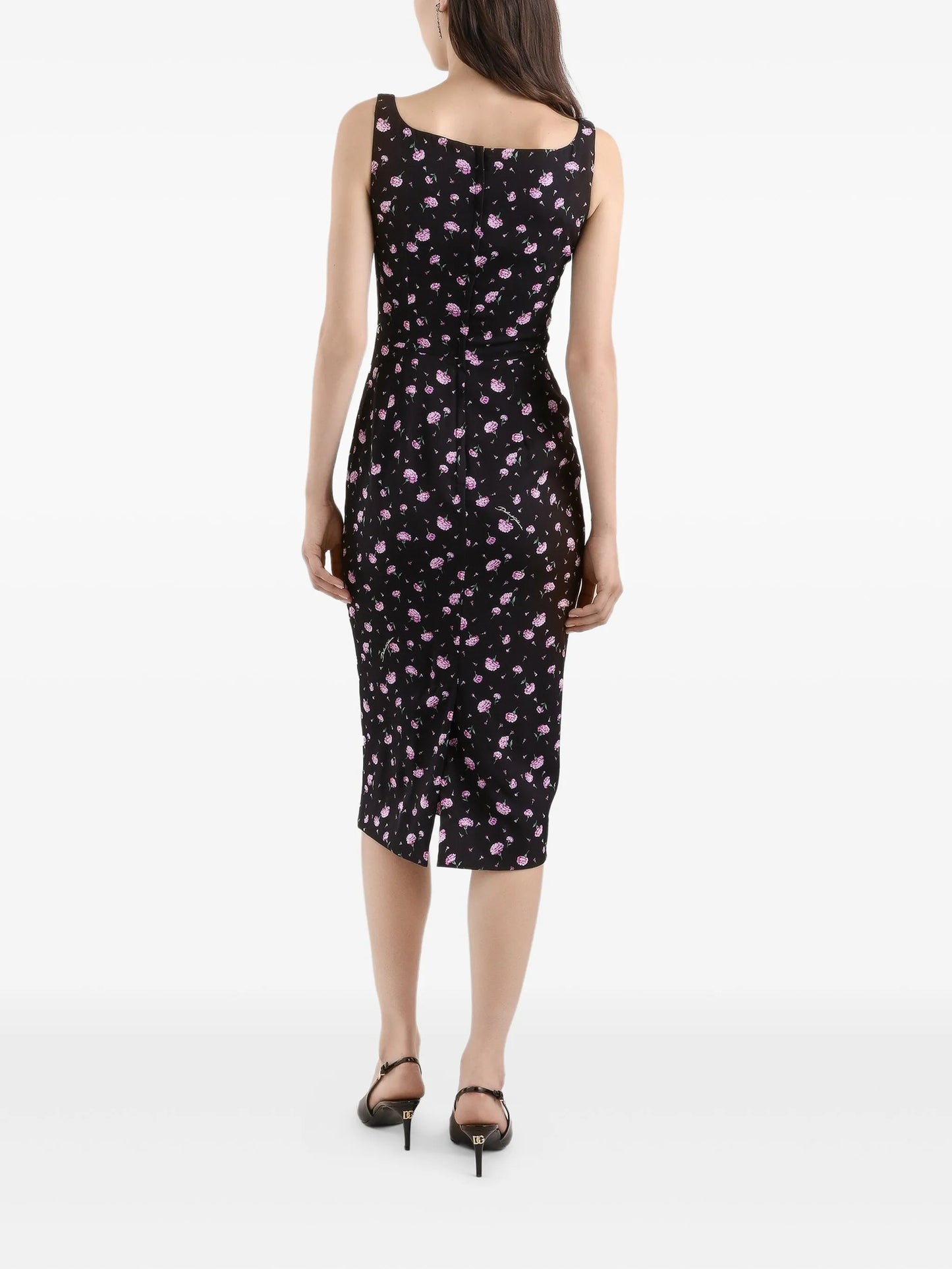 floral-print midi dress