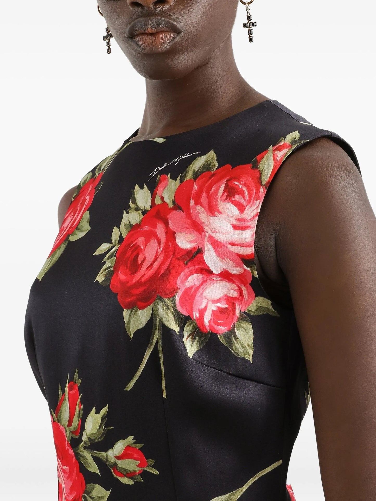floral-print midi dress