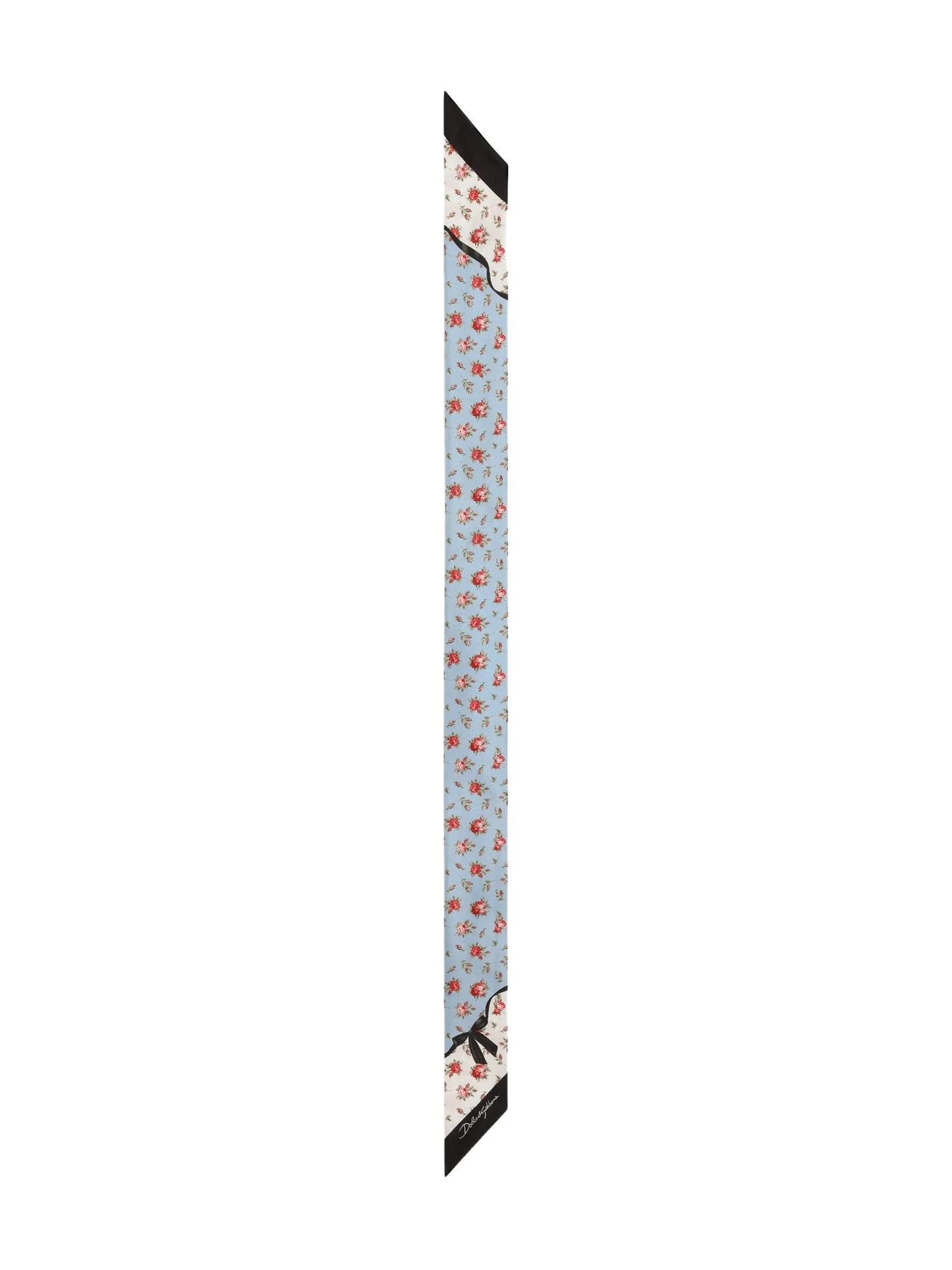 floral-print silk neckerchief