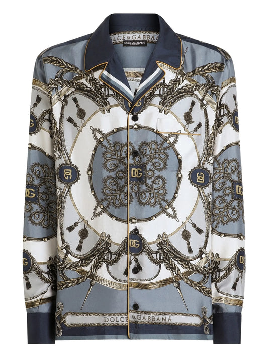 print-detail shirt