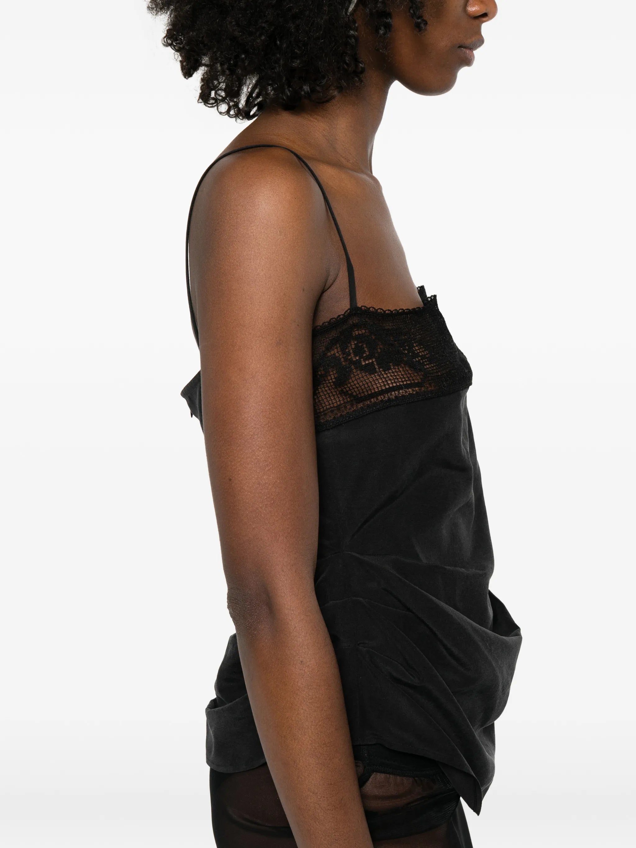 lace-trim top