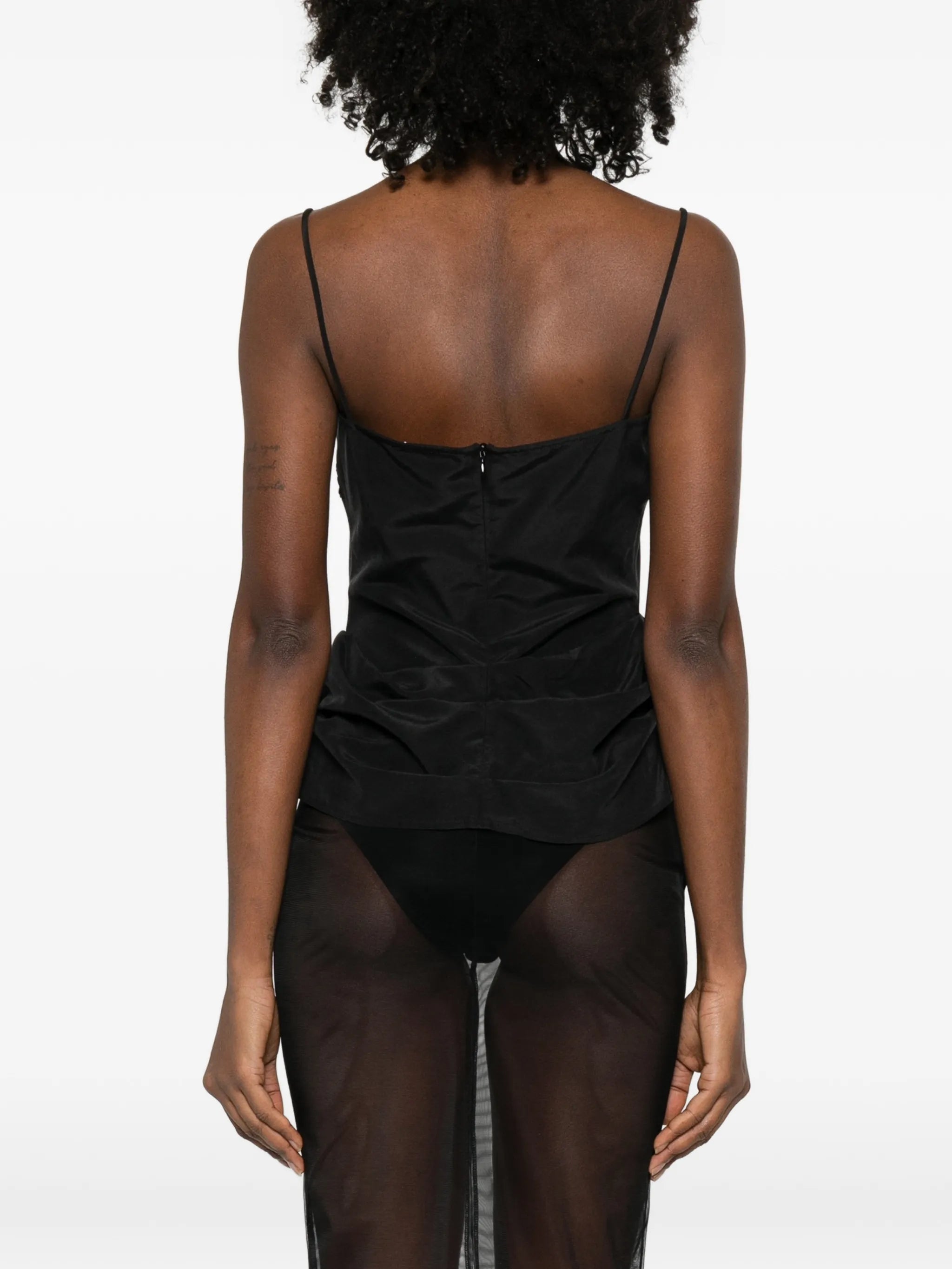 lace-trim top