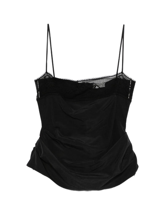 lace-trim top