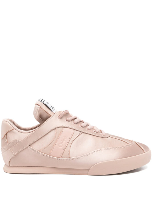 kick satin mid top trainers