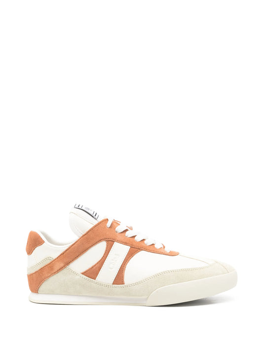 suede detail mid top sneakers