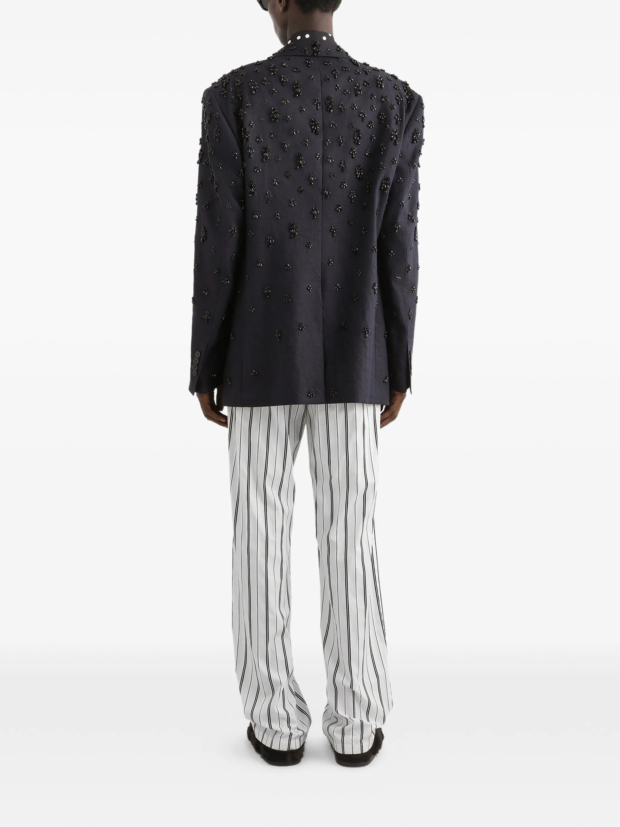 Striped Fabric Trousers