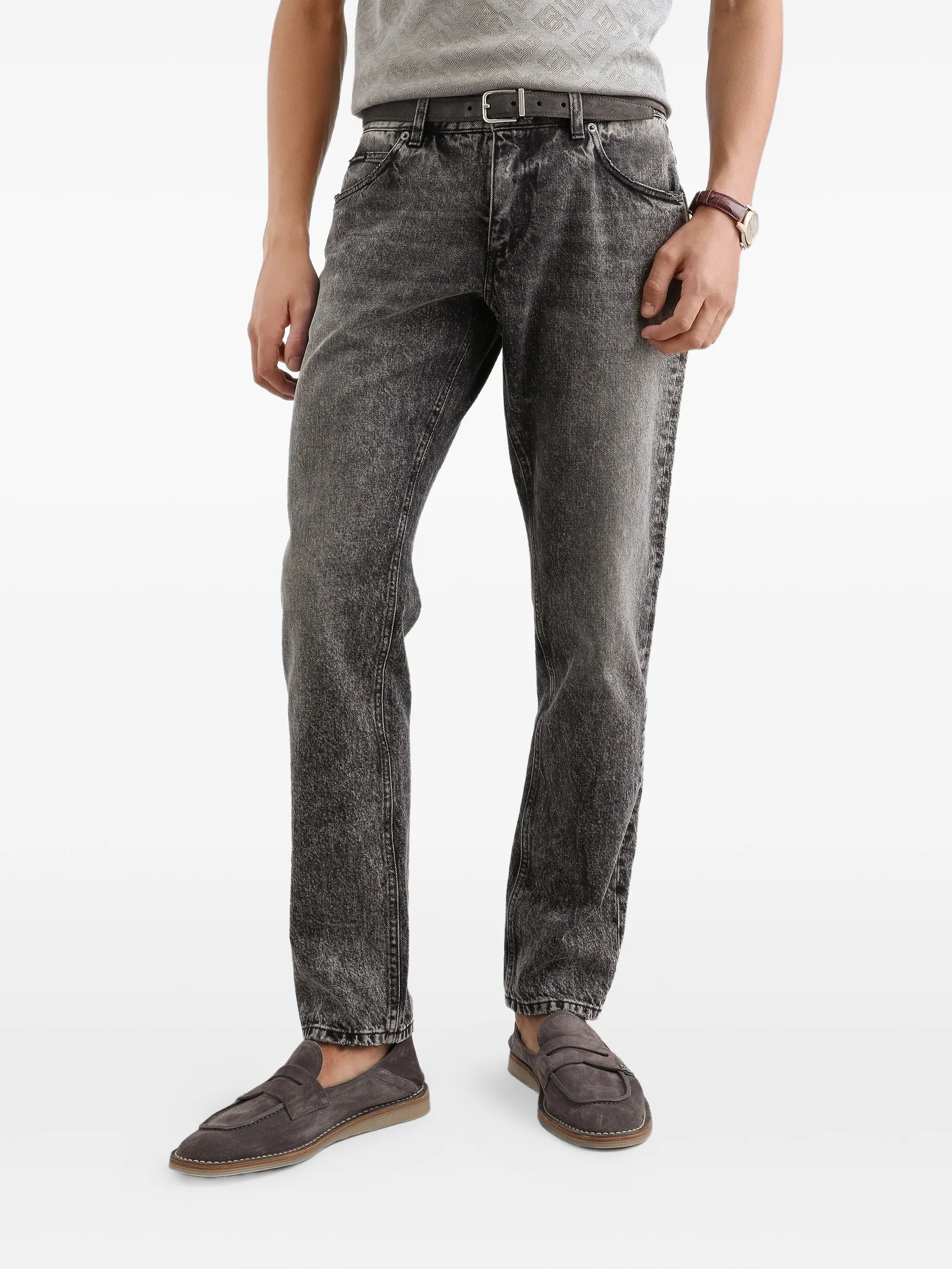 logo-plaque jeans
